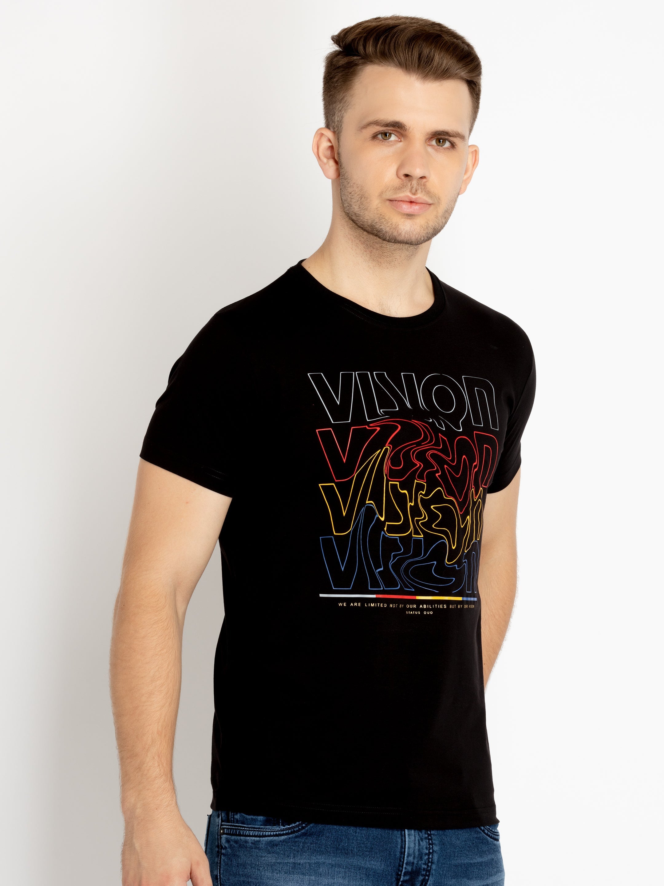 Mens Printed Round Neck T-shirts