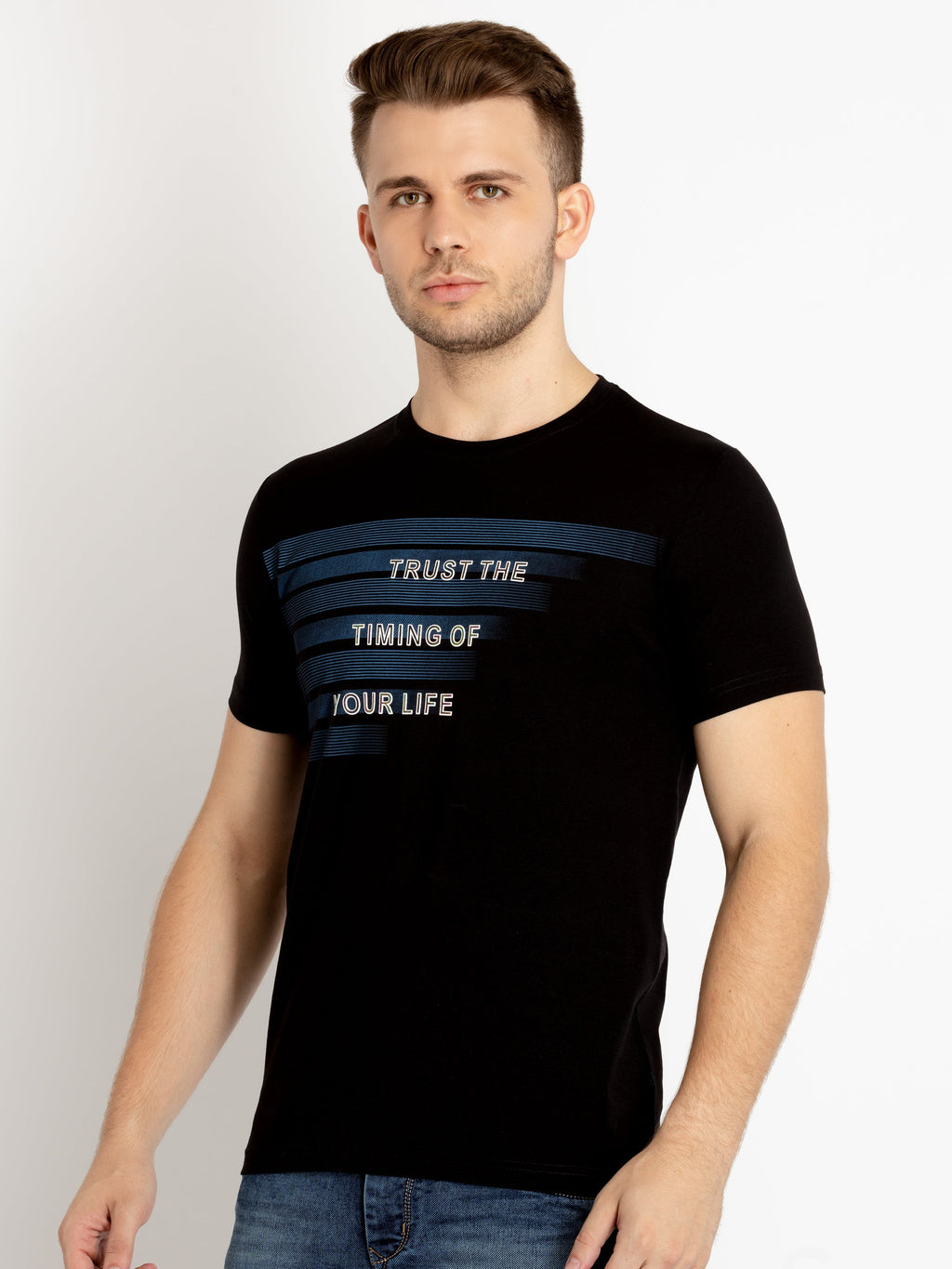 Mens Printed Round Neck T-shirts