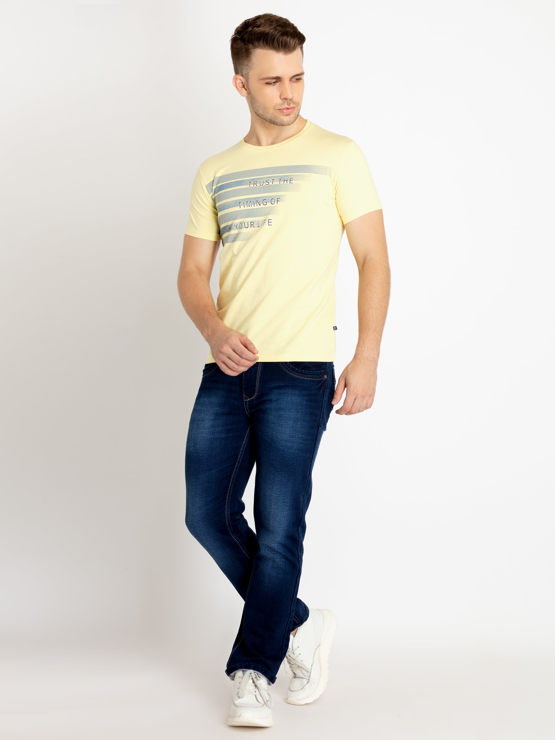 Mens Printed Round Neck T-shirts