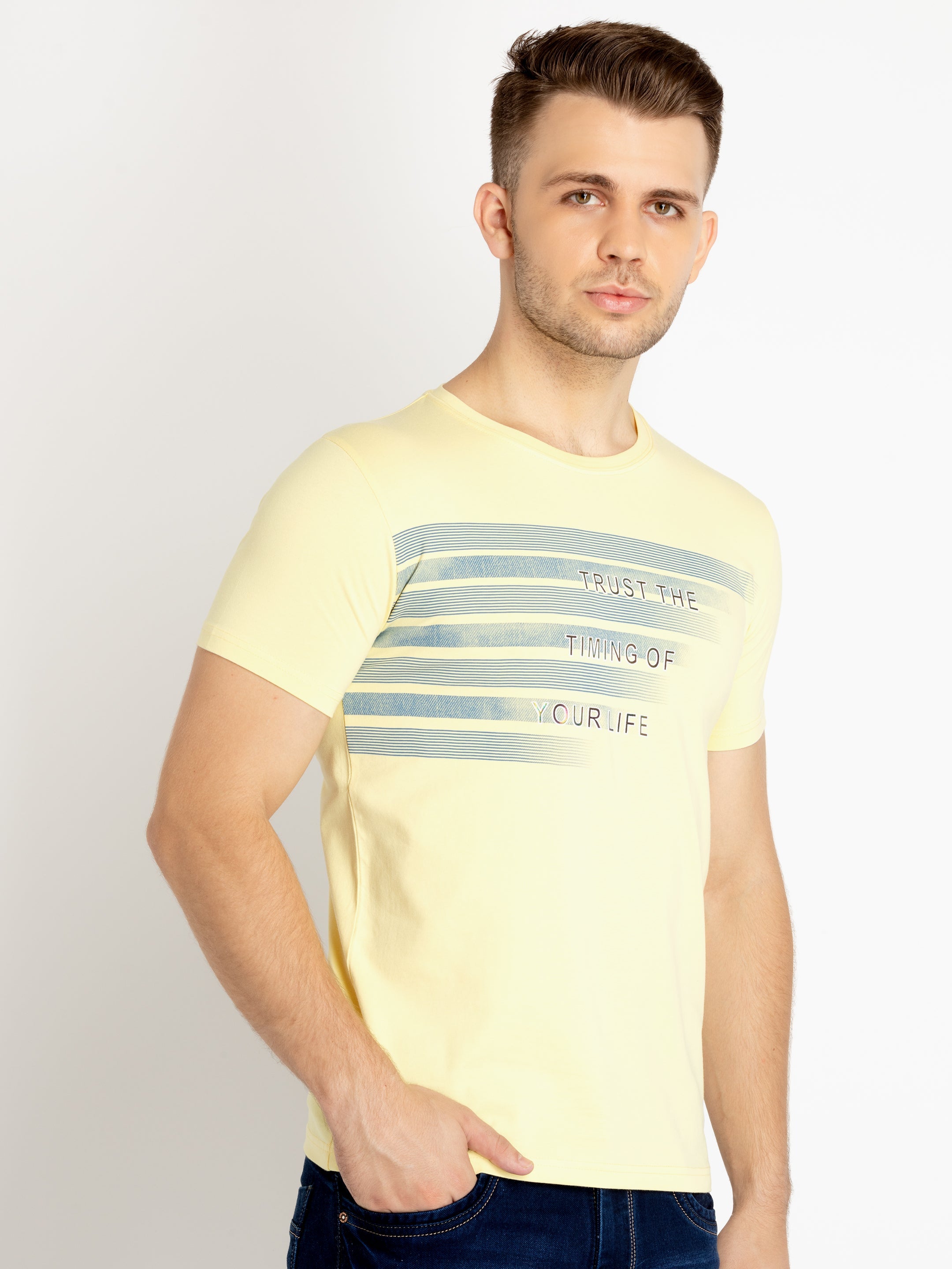 Mens Printed Round Neck T-shirts