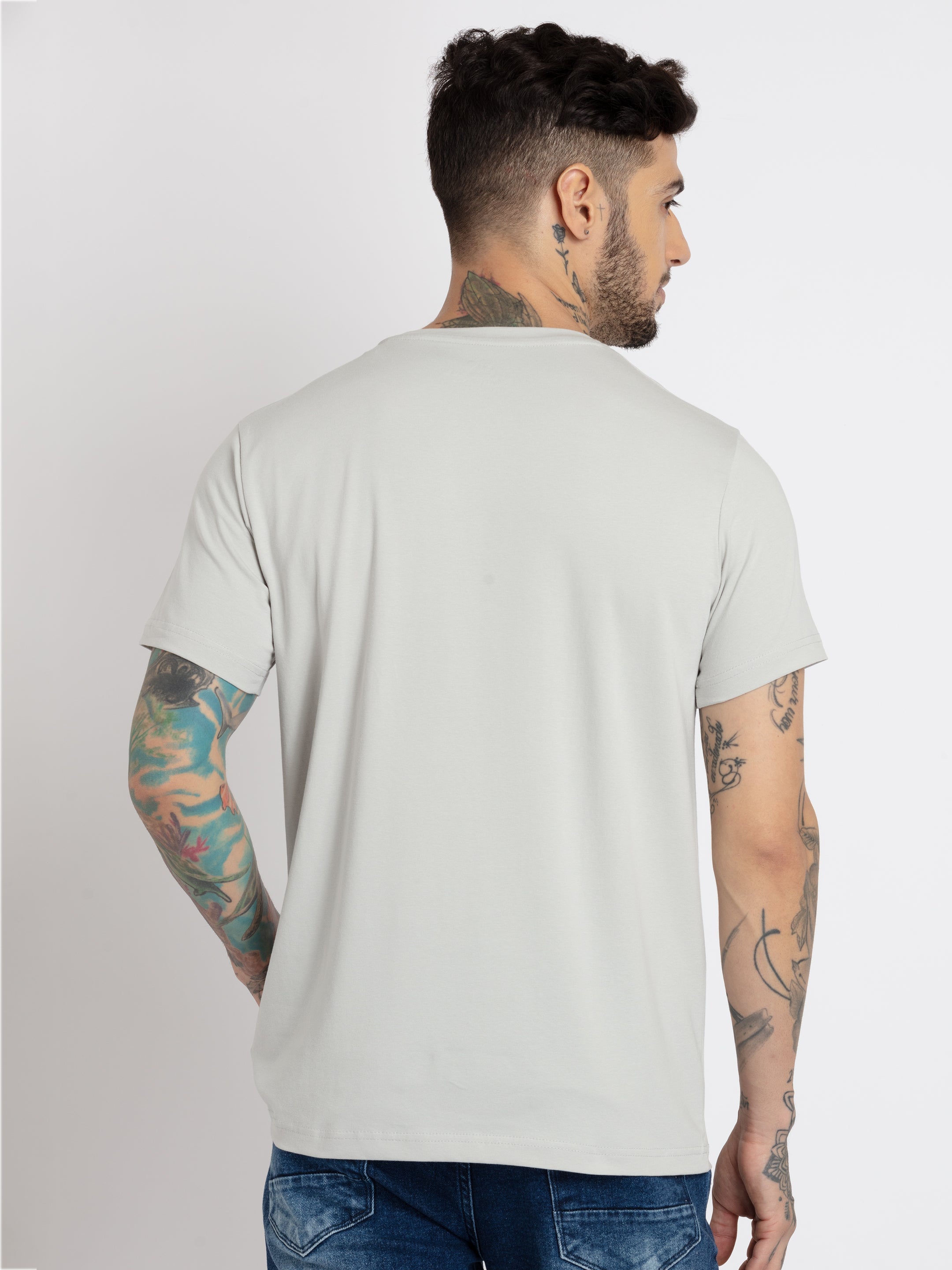 Mens Printed Round Neck T-shirt