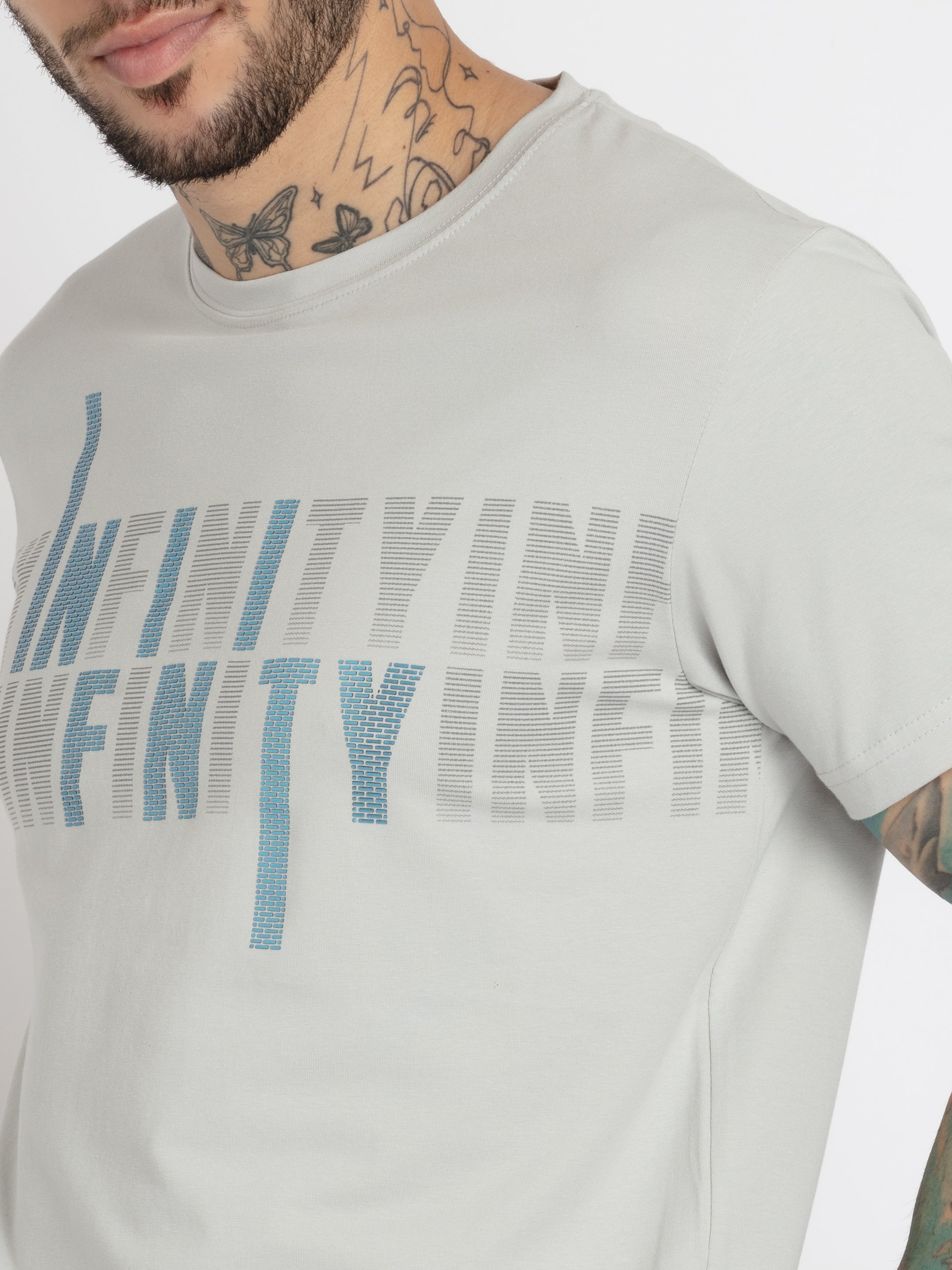Mens Printed Round Neck T-shirt