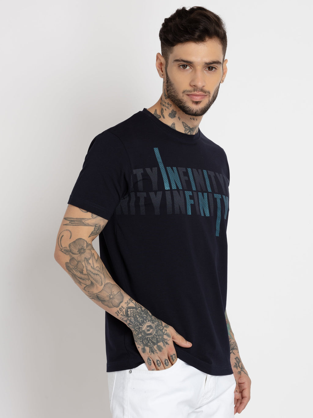 Mens Printed Round Neck T-shirt