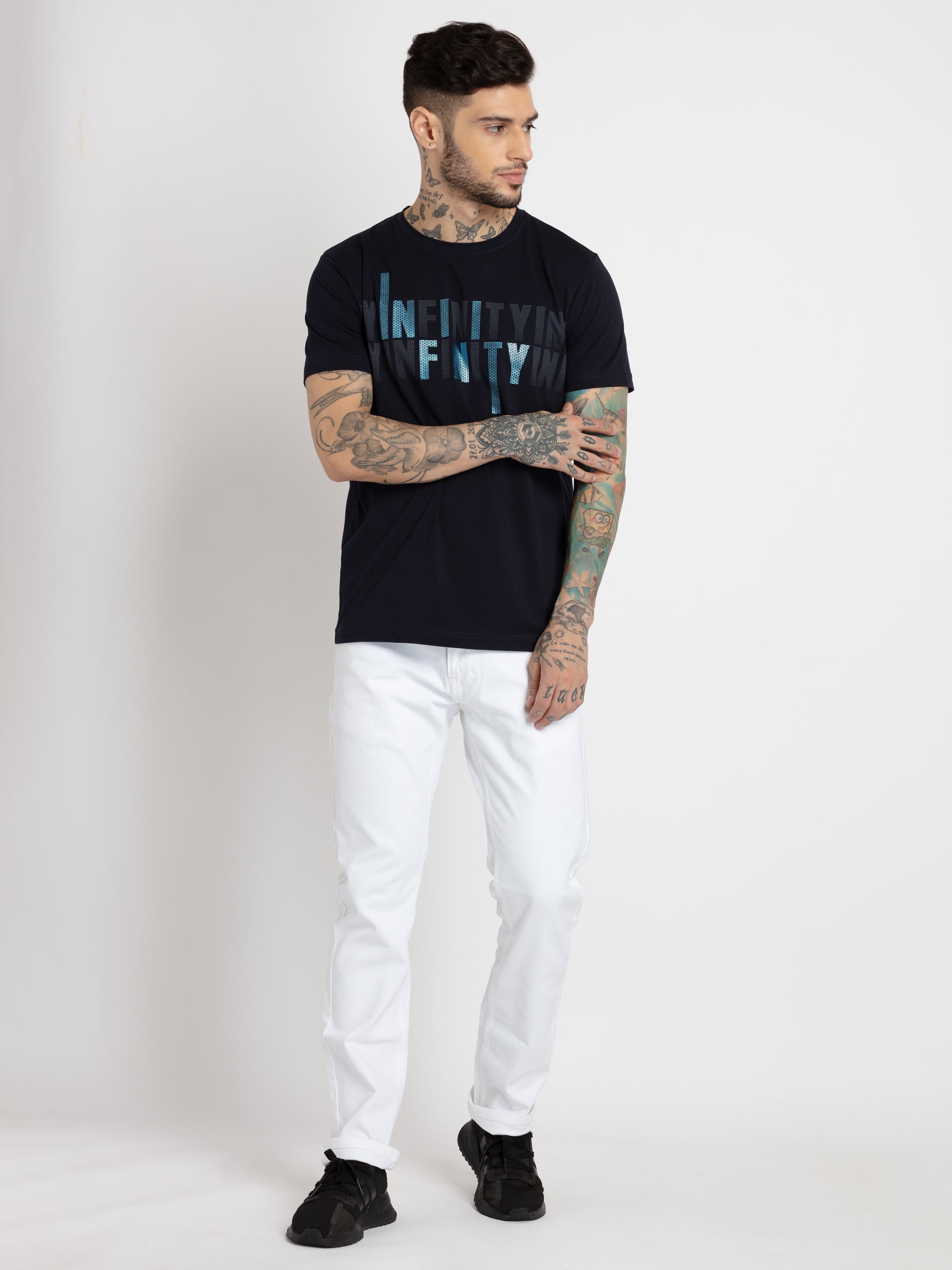 Mens Printed Round Neck T-shirt