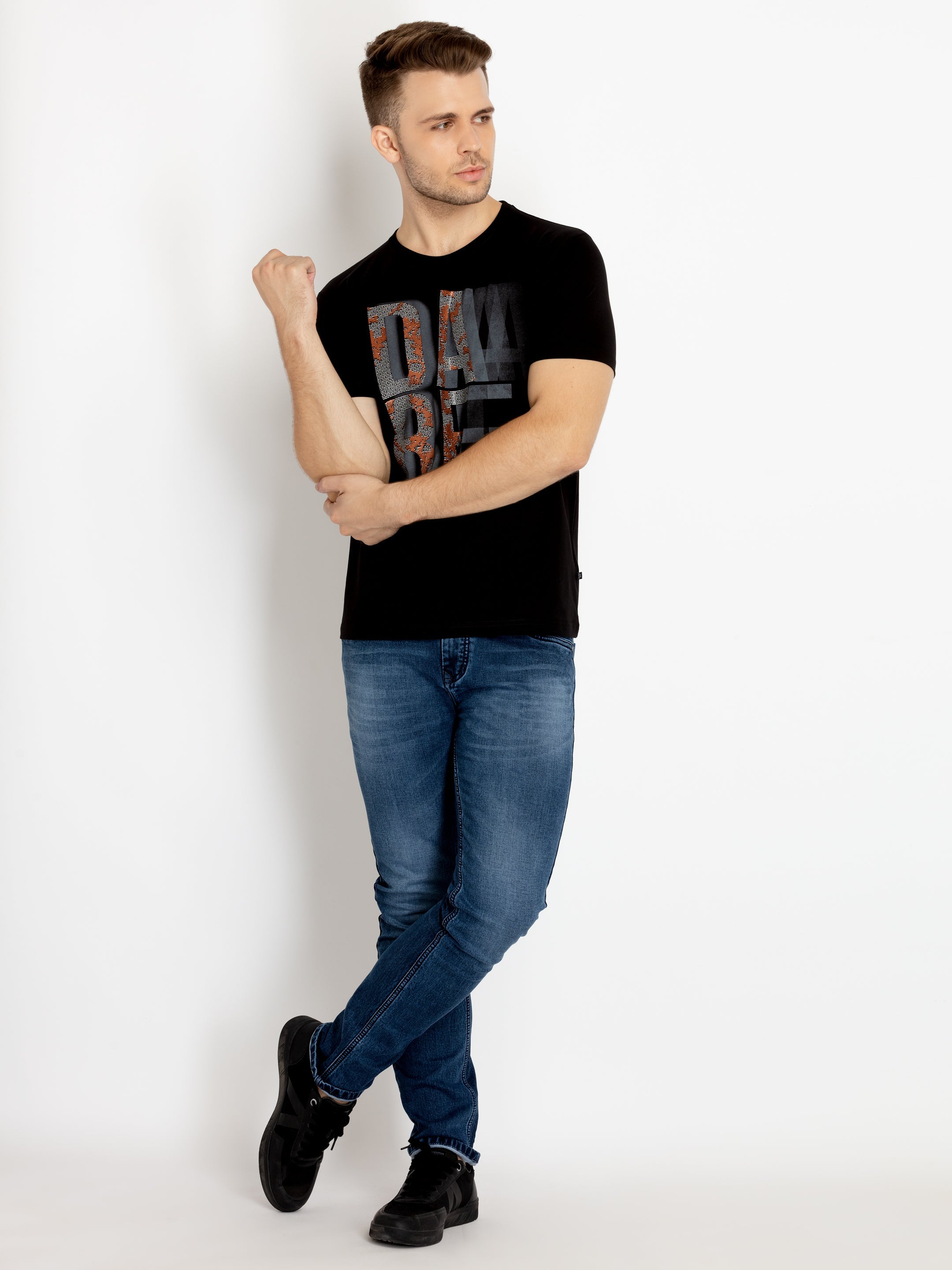 Mens Printed Round Neck T-shirts