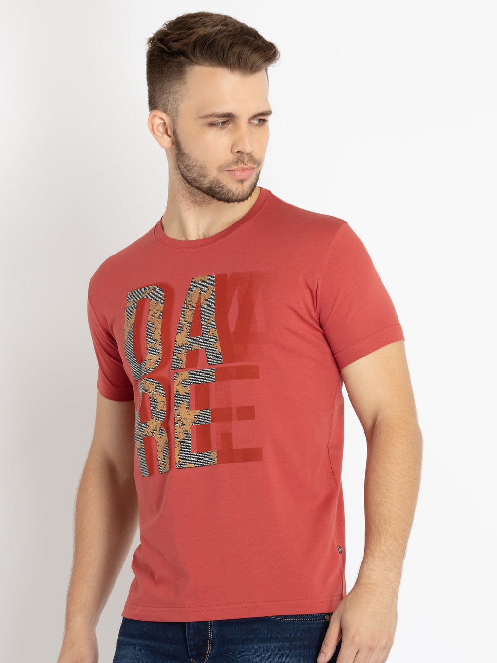 Mens Printed Round Neck T-shirt