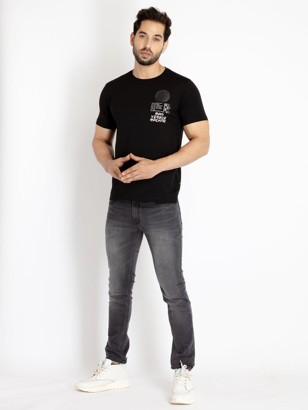 Mens Printed Round Neck T-shirt