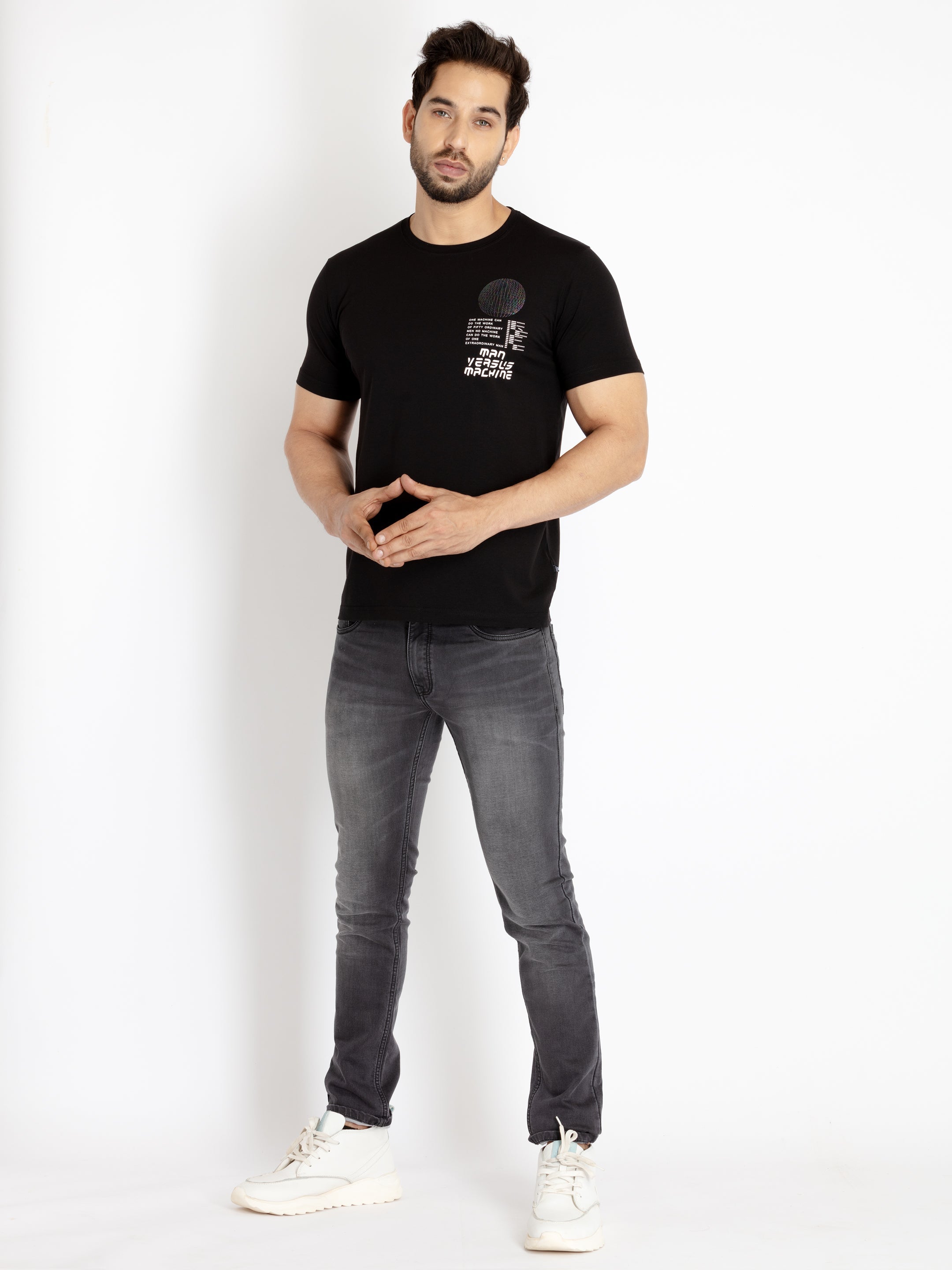 Mens Printed Round Neck T-shirt