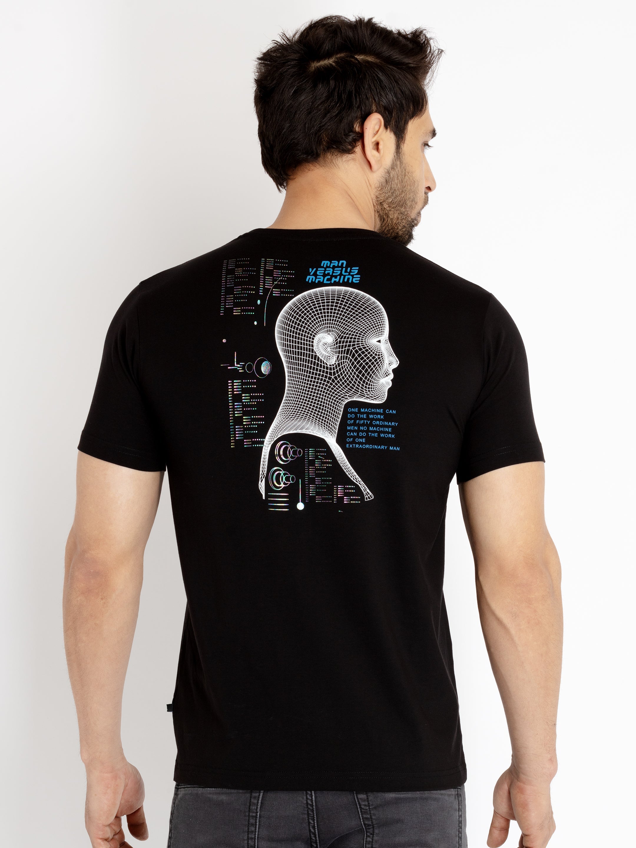 Mens Printed Round Neck T-shirt