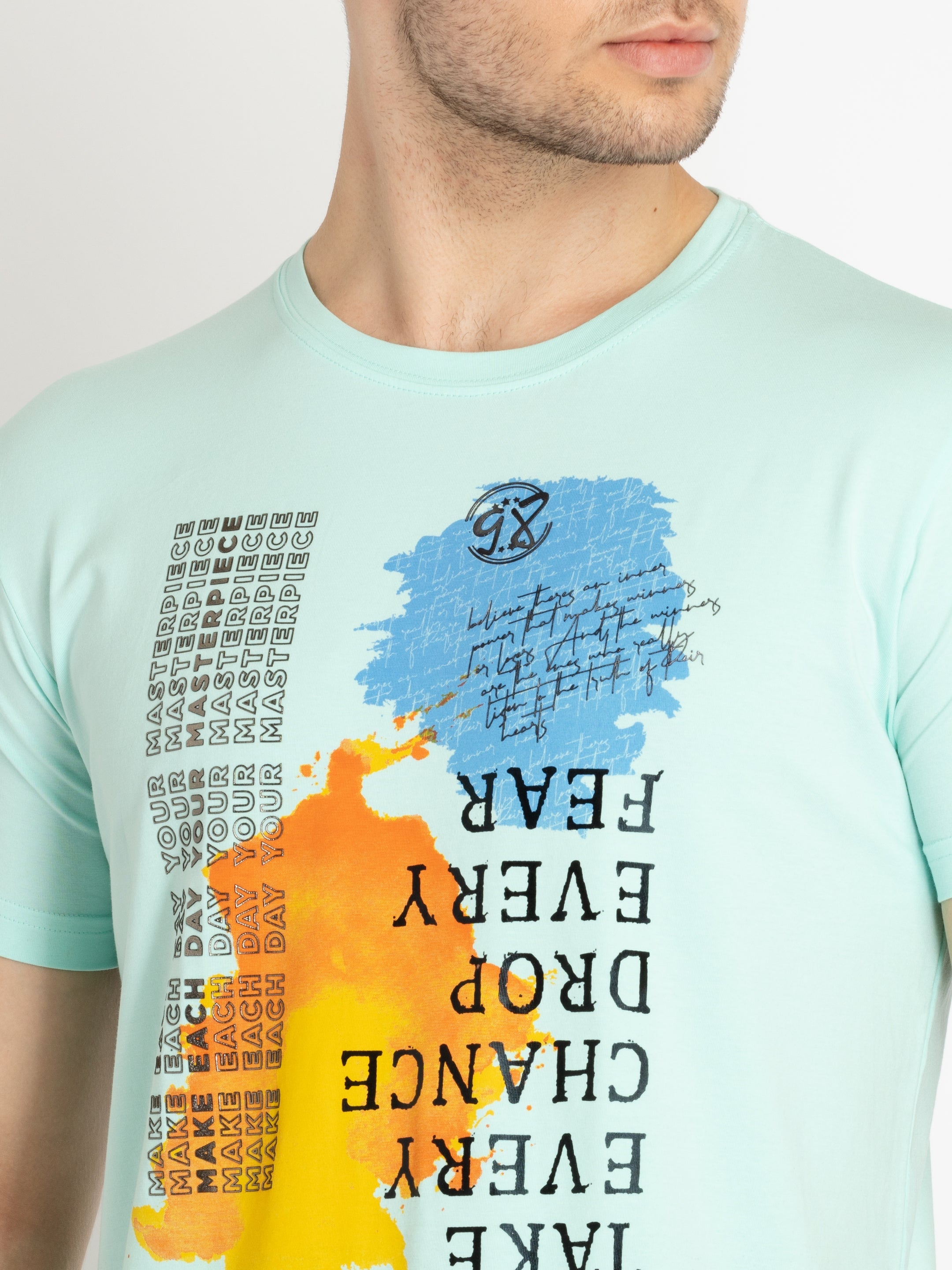 Mens Printed Round Neck T-shirts