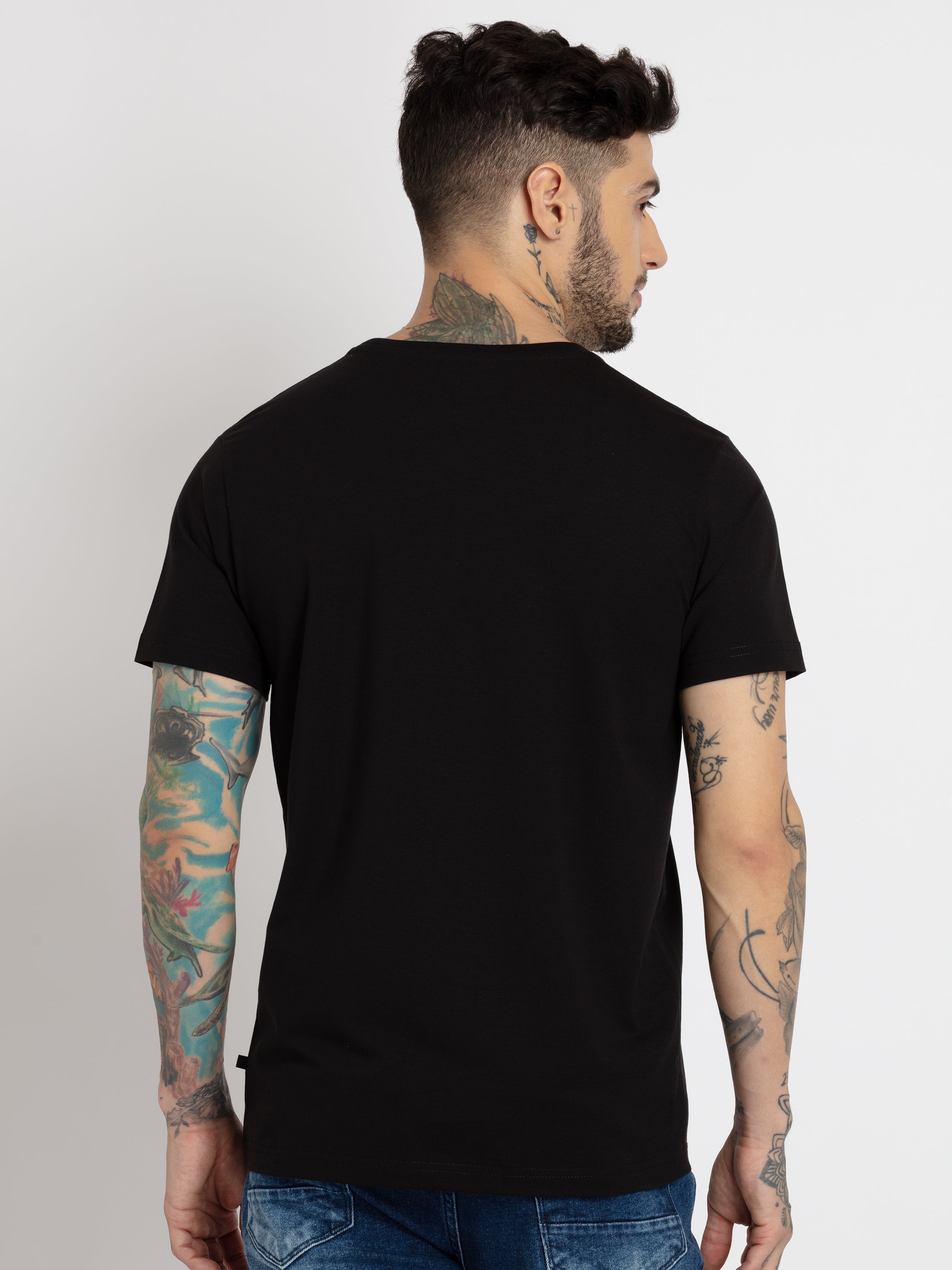 Mens Printed Round Neck T-shirt
