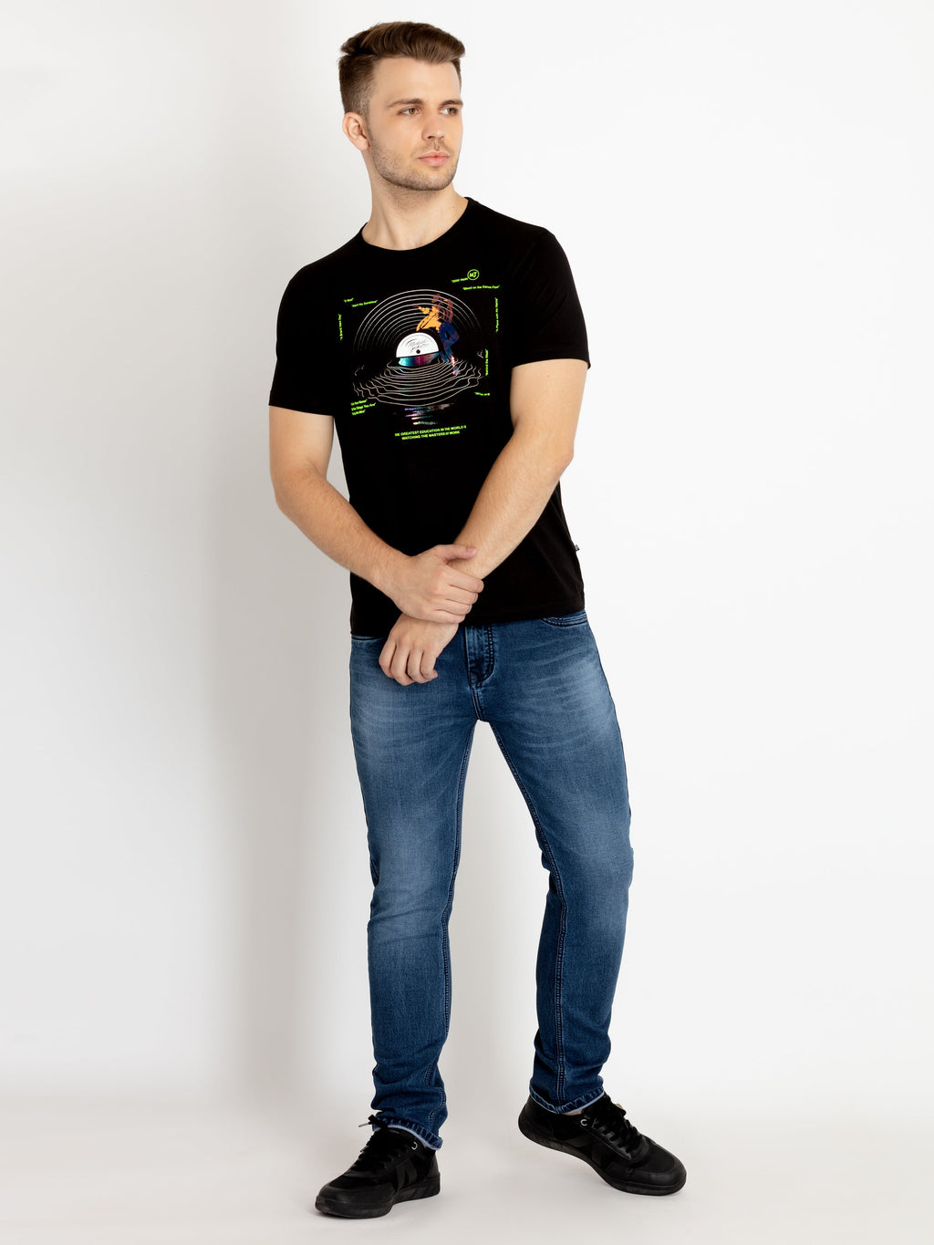 Mens Printed Round Neck T-shirts