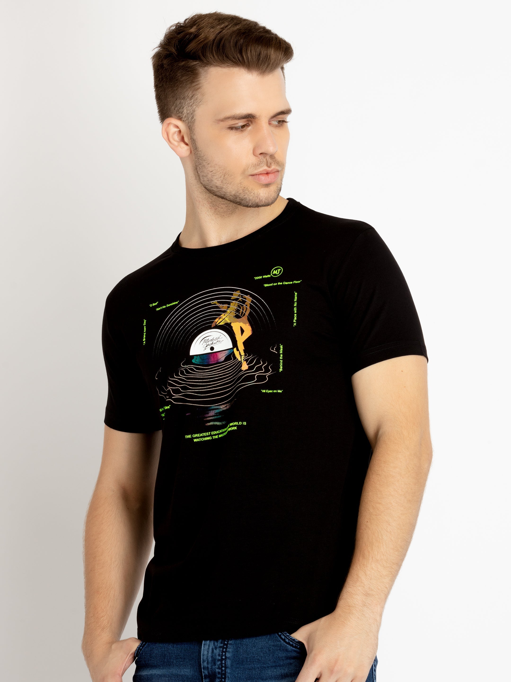 Mens Printed Round Neck T-shirts