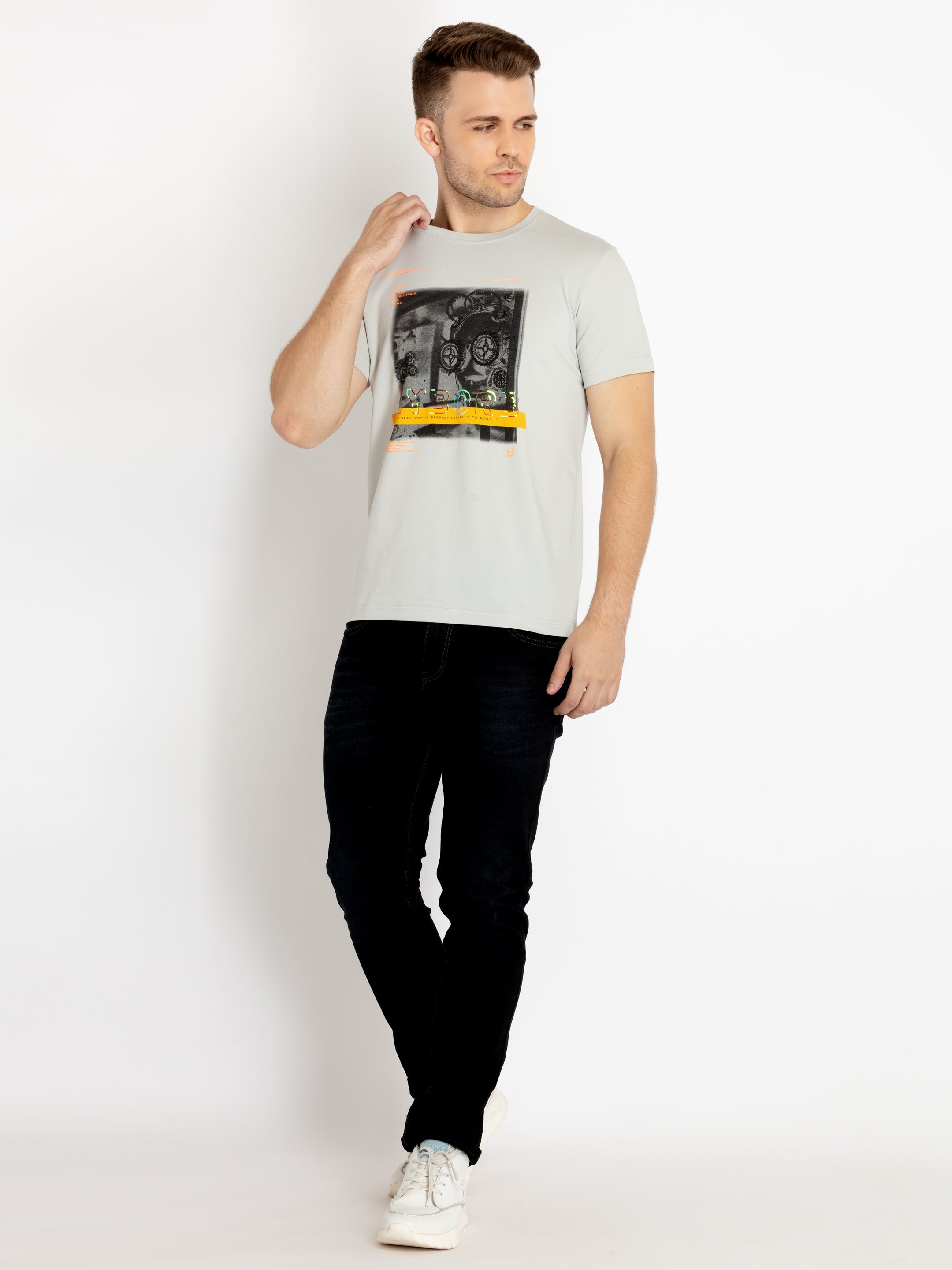 Mens Printed Round Neck T-shirts