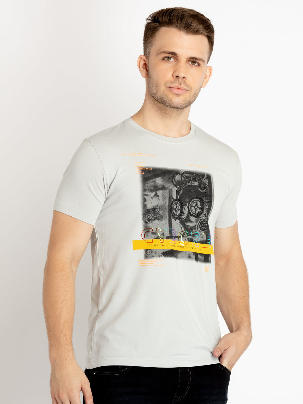 Mens Printed Round Neck T-shirts