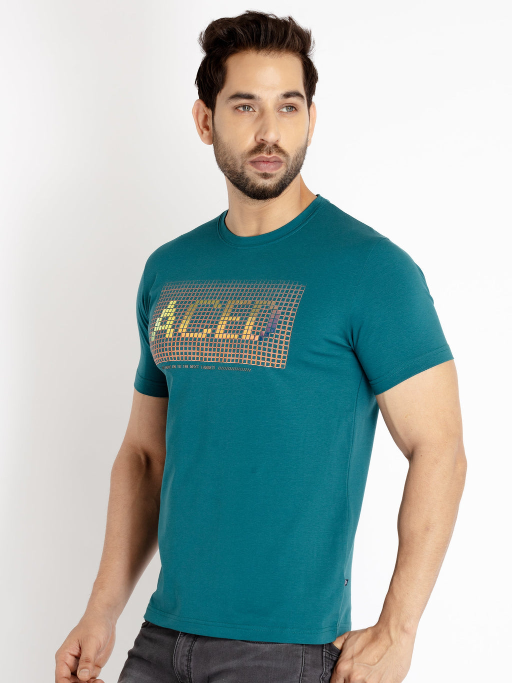 Mens Printed Round Neck T-shirt