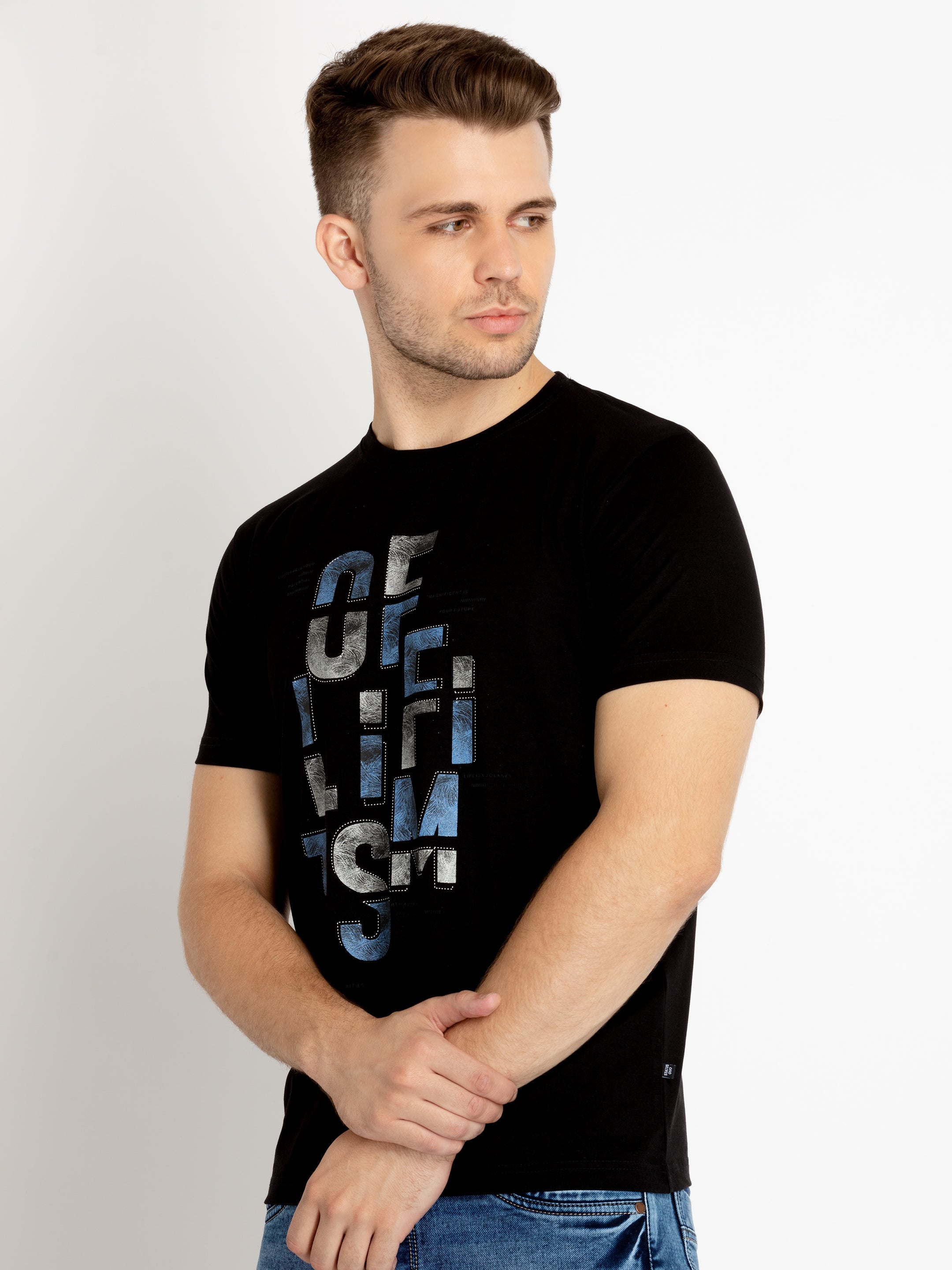 Mens Printed Round Neck T-shirts