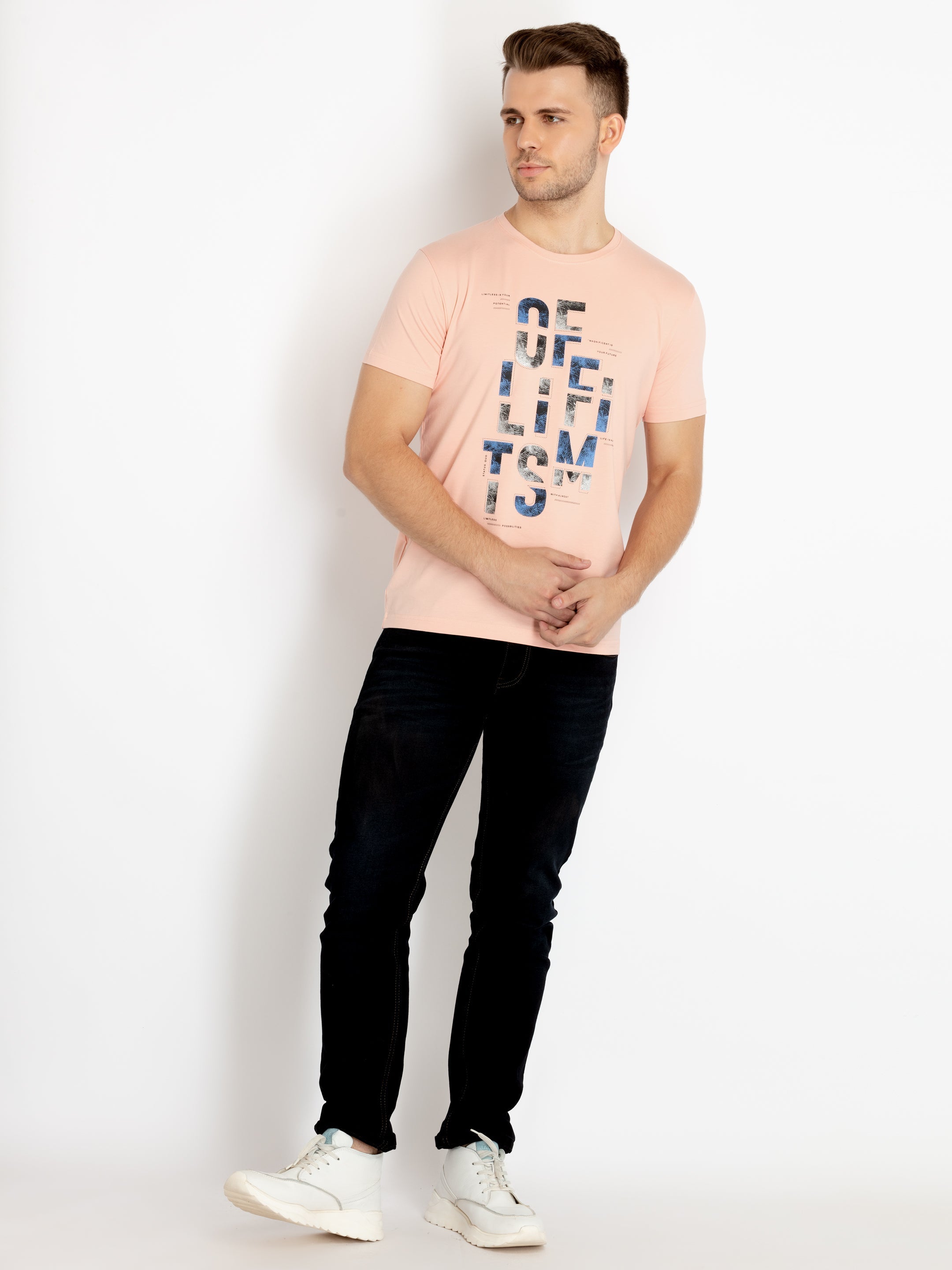 Mens Printed Round Neck T-shirts