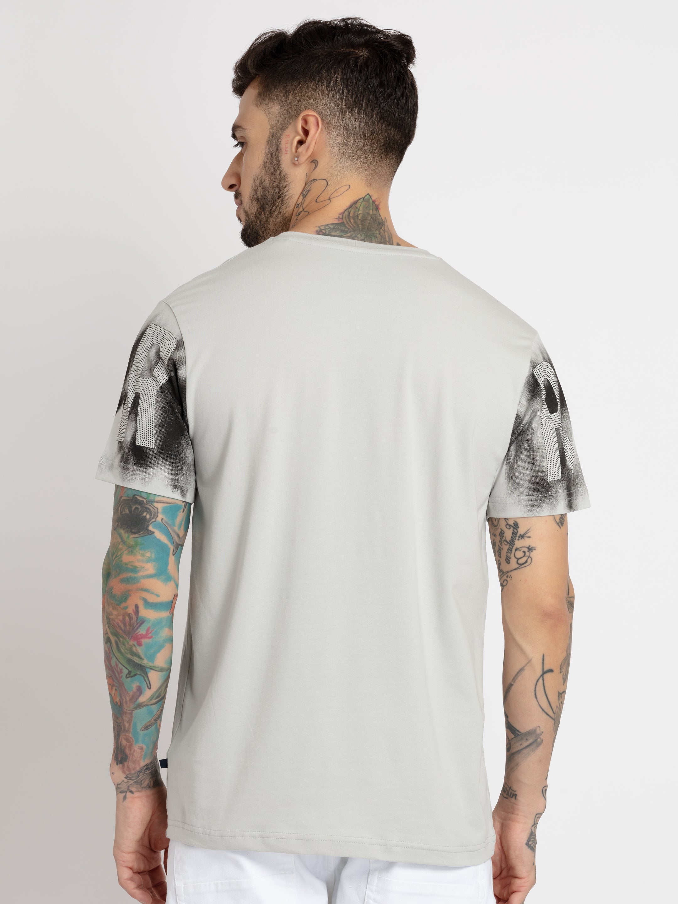 Mens Printed Round Neck T-shirt