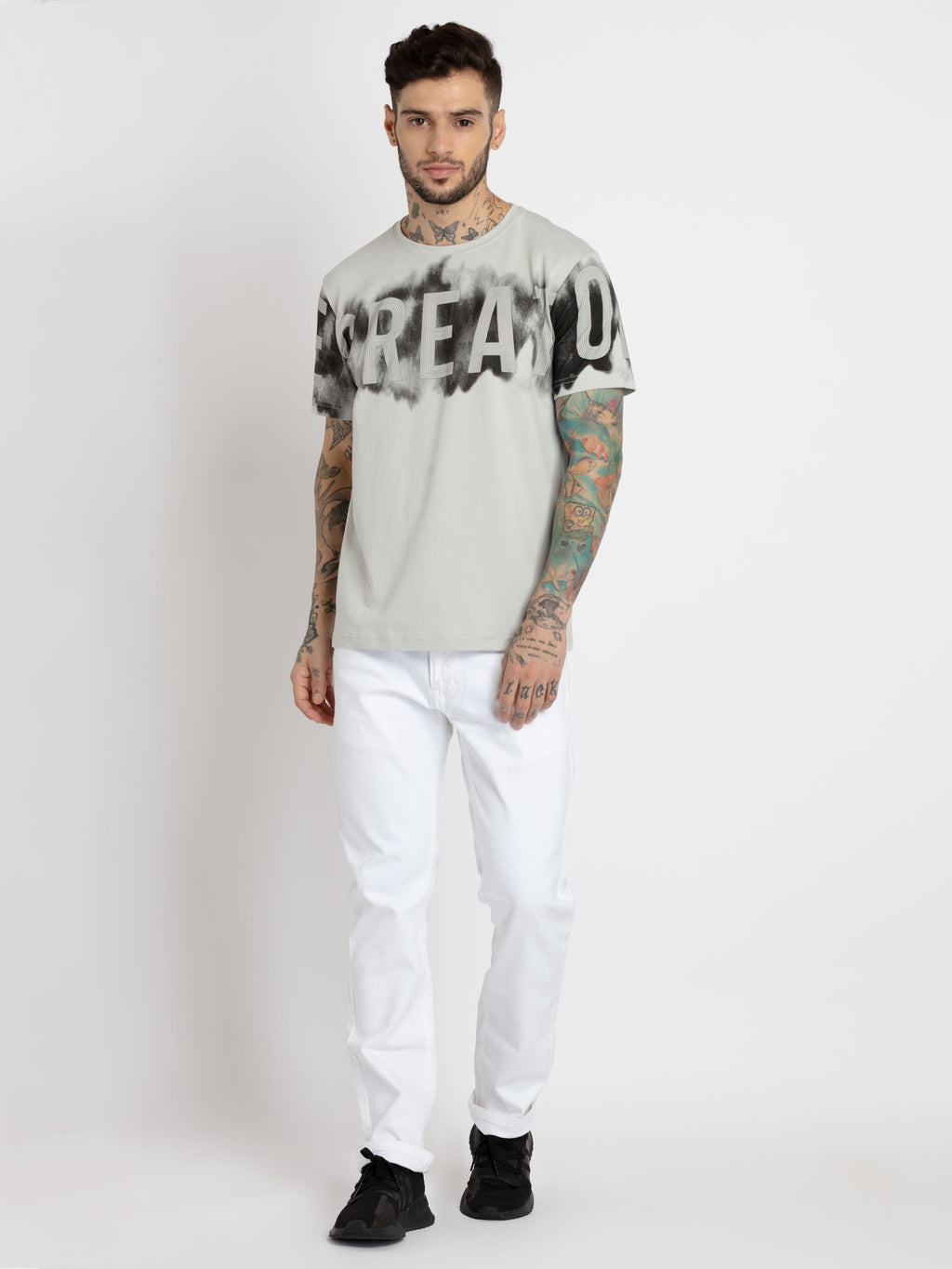 Mens Printed Round Neck T-shirt