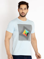 Mens Printed Round Neck T-shirt
