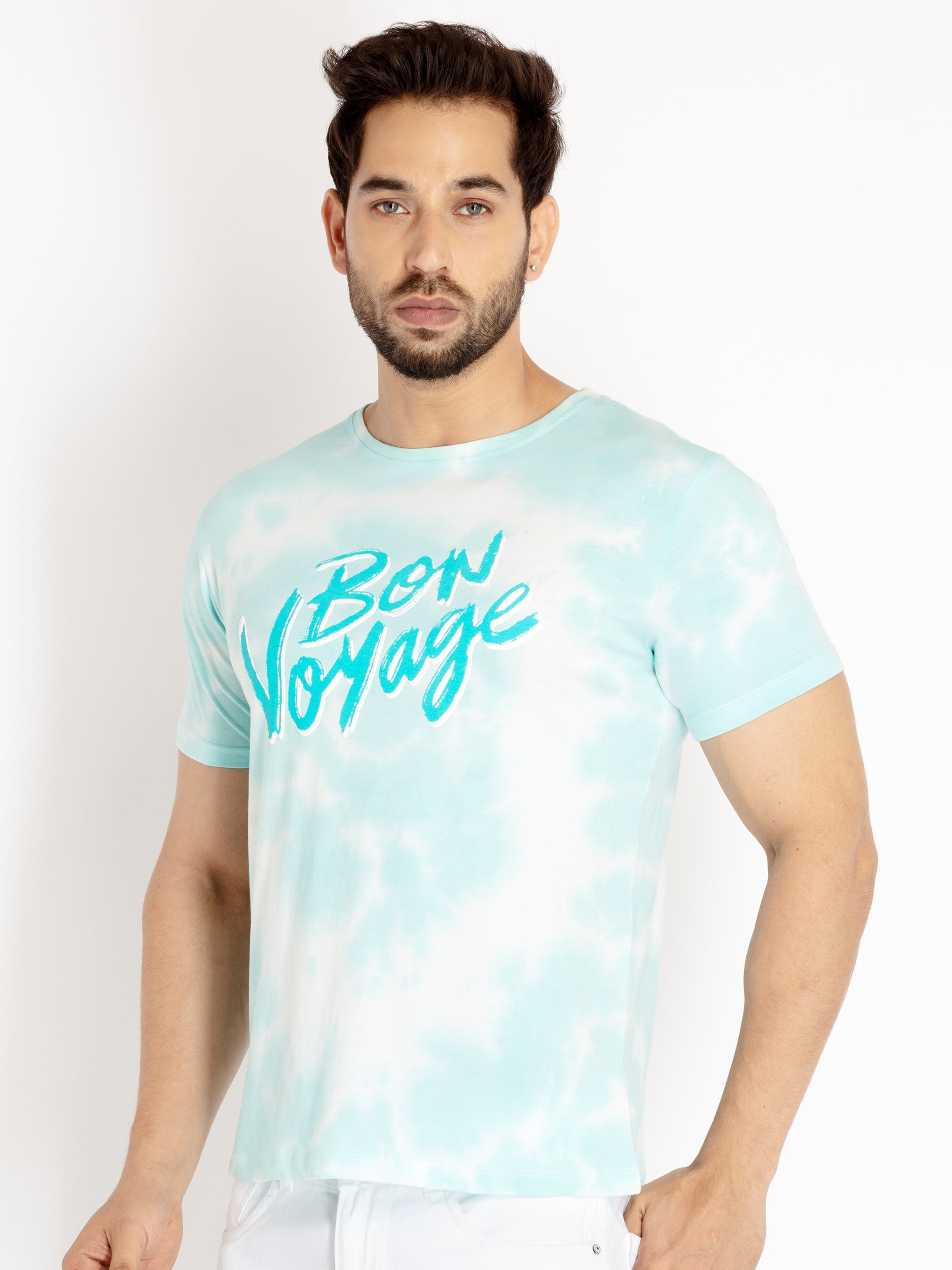 Mens Tie Dye Round Neck T-shirt