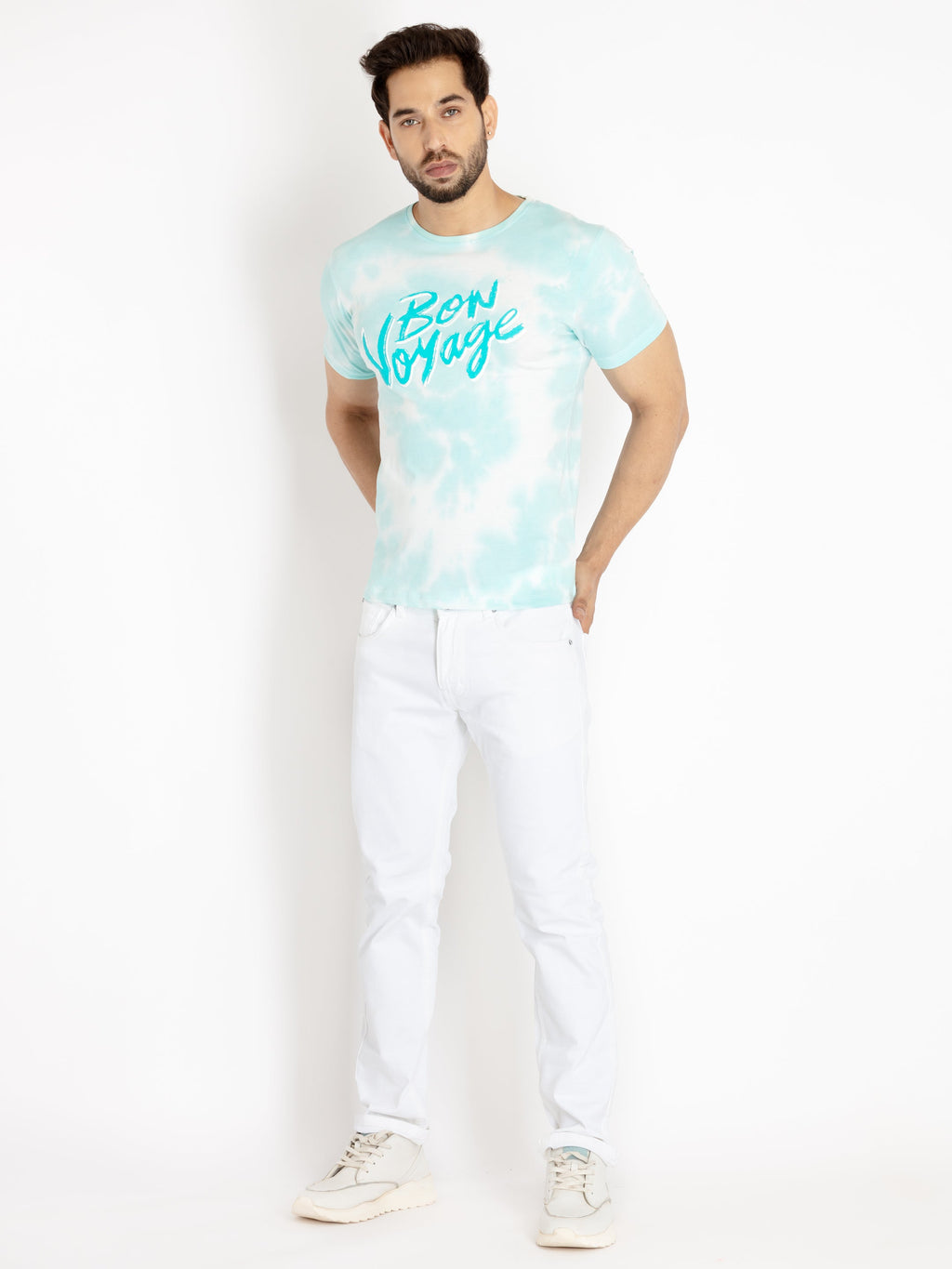Mens Tie Dye Round Neck T-shirt