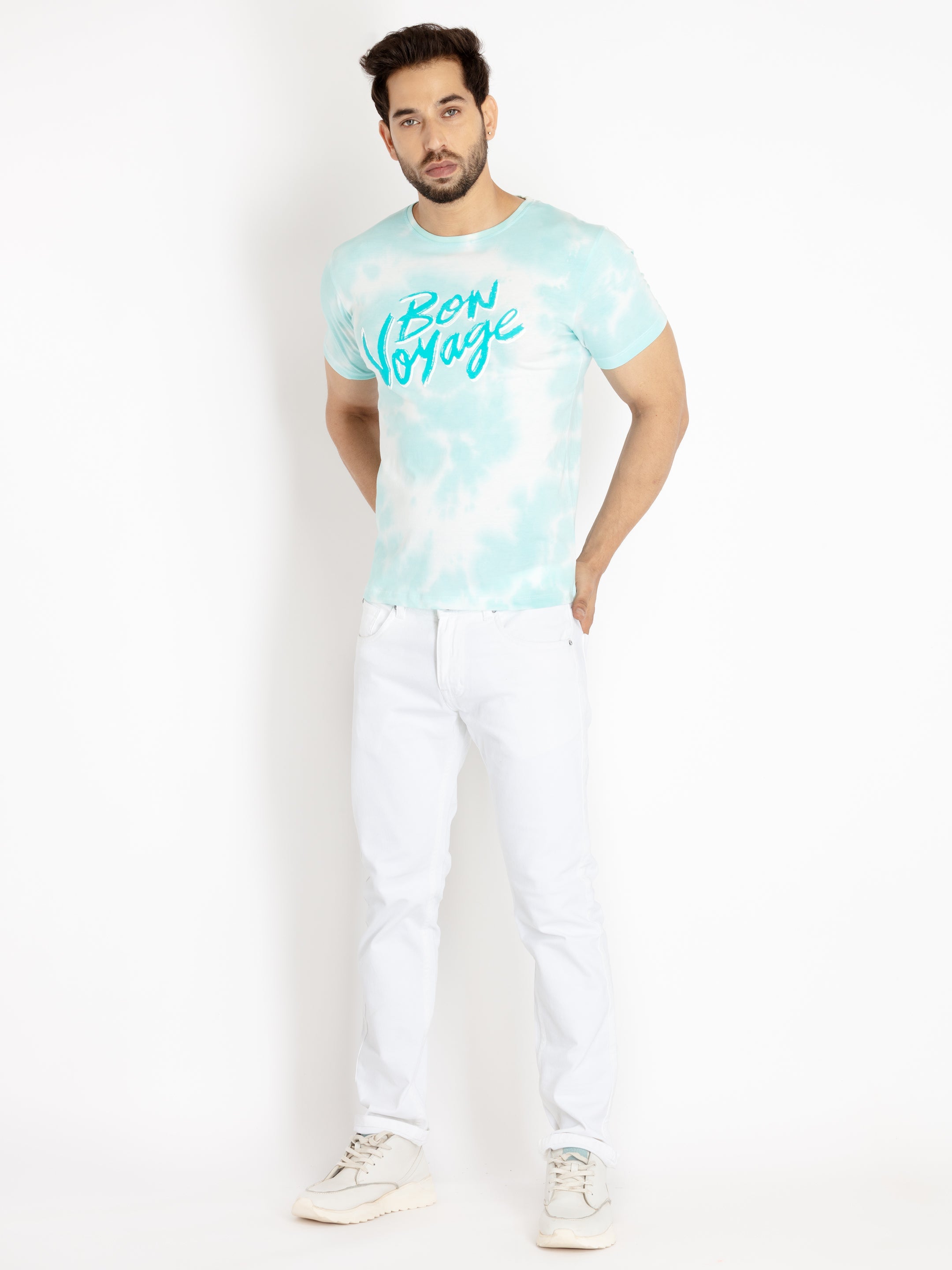 Mens Tie Dye Round Neck T-shirt