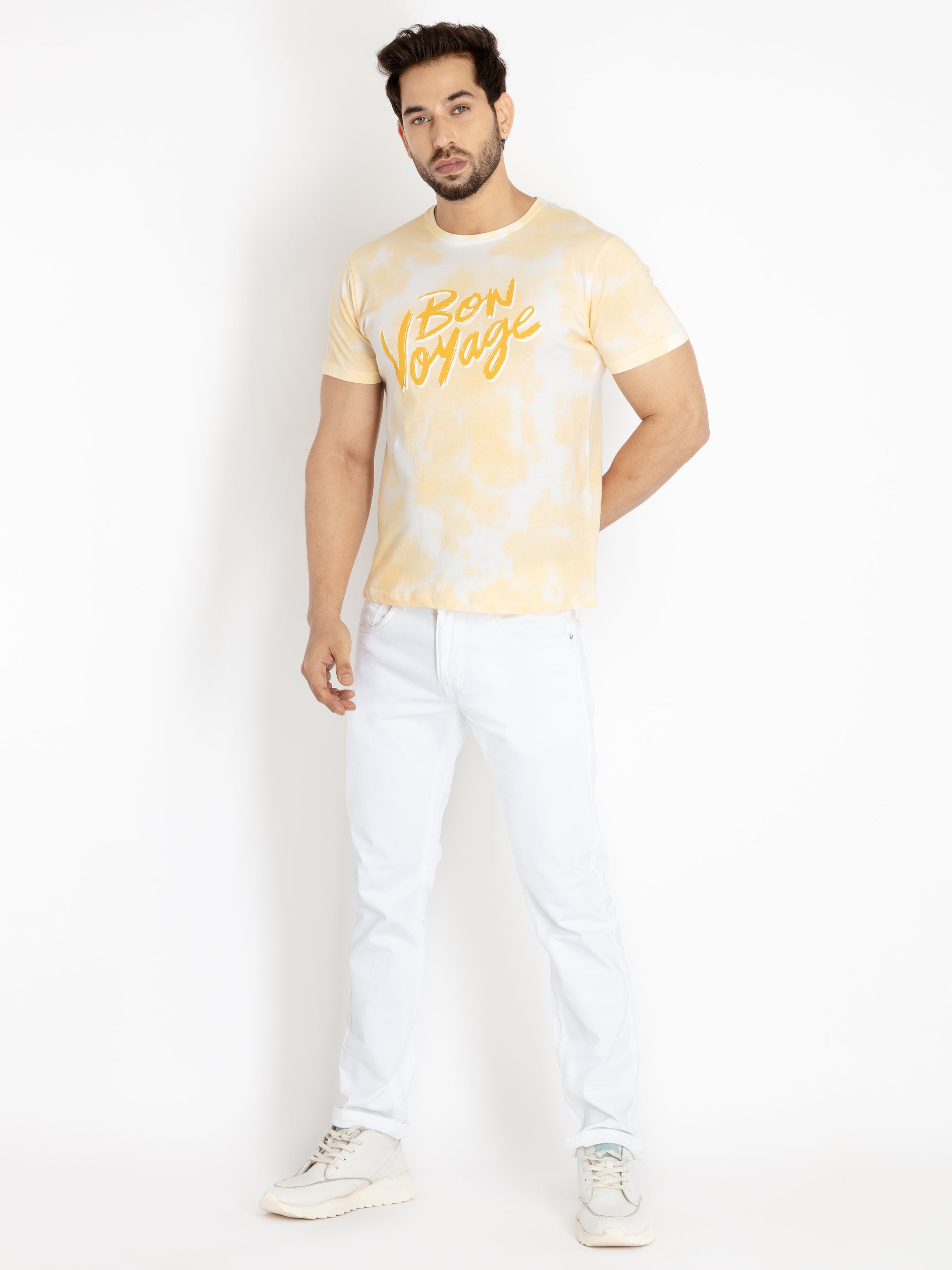Mens Tie Dye Round Neck T-shirt