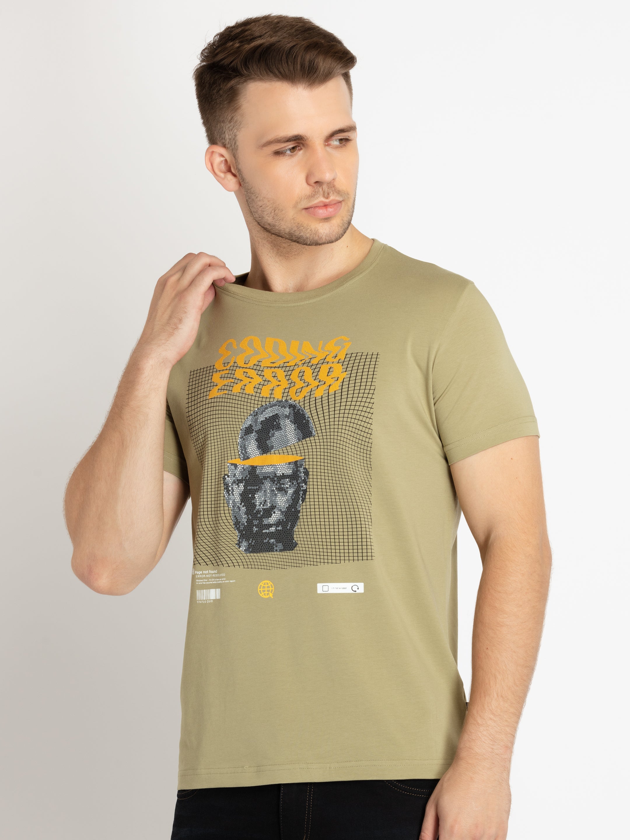 Mens Printed Round Neck T-shirts