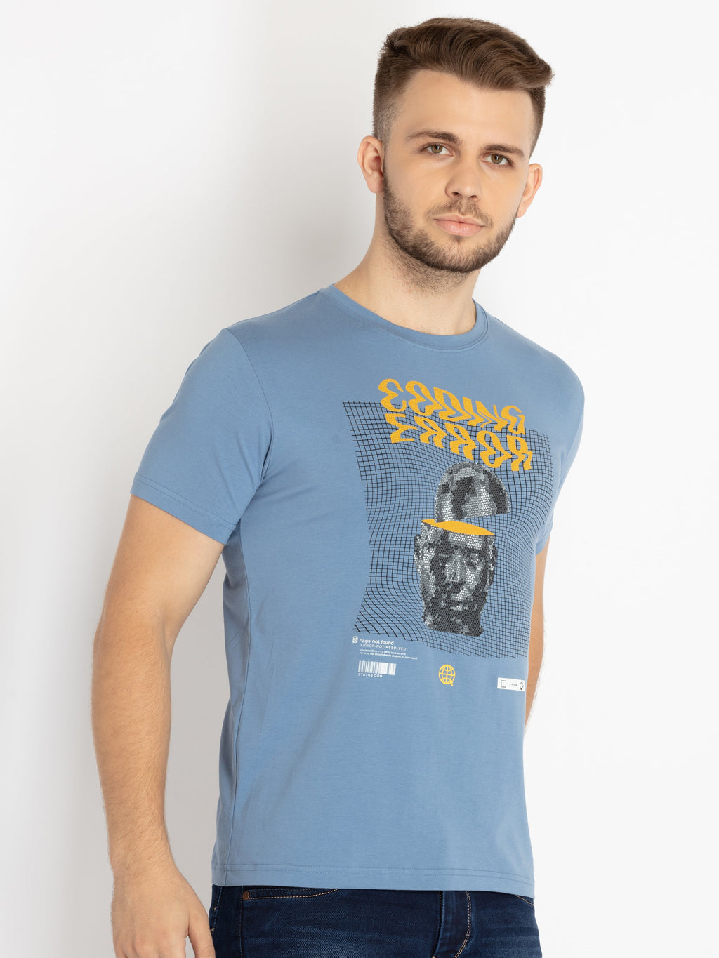 Mens Printed Round Neck T-shirt