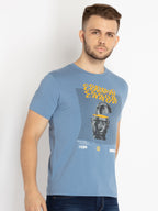 Mens Printed Round Neck T-shirt