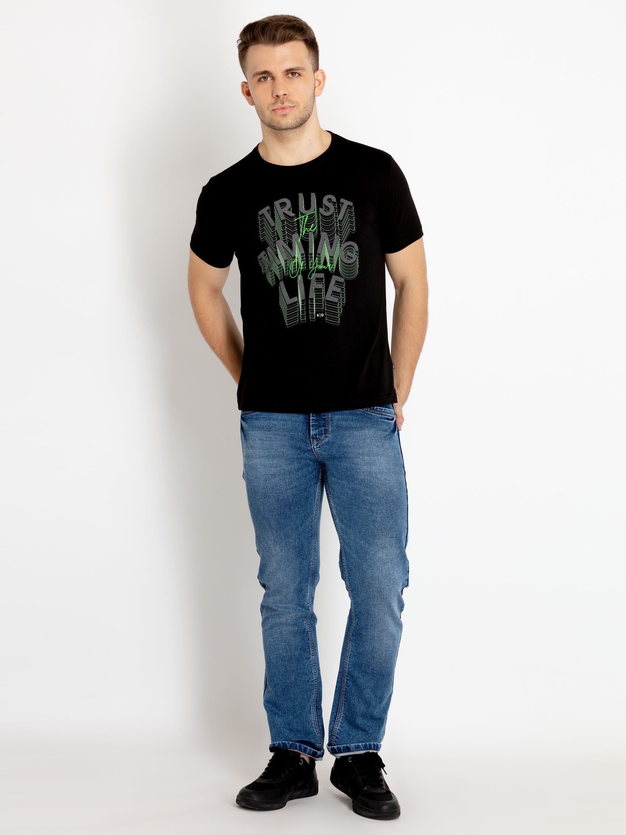 Mens Printed Round Neck T-shirts
