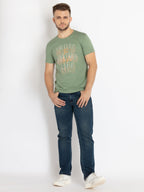 Mens Printed Round Neck T-shirt