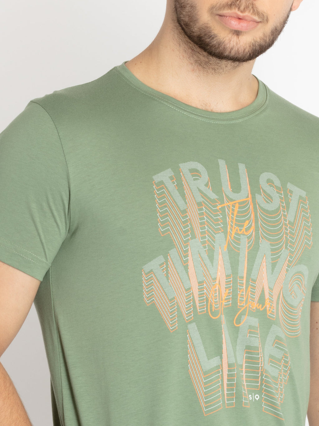 Mens Printed Round Neck T-shirt