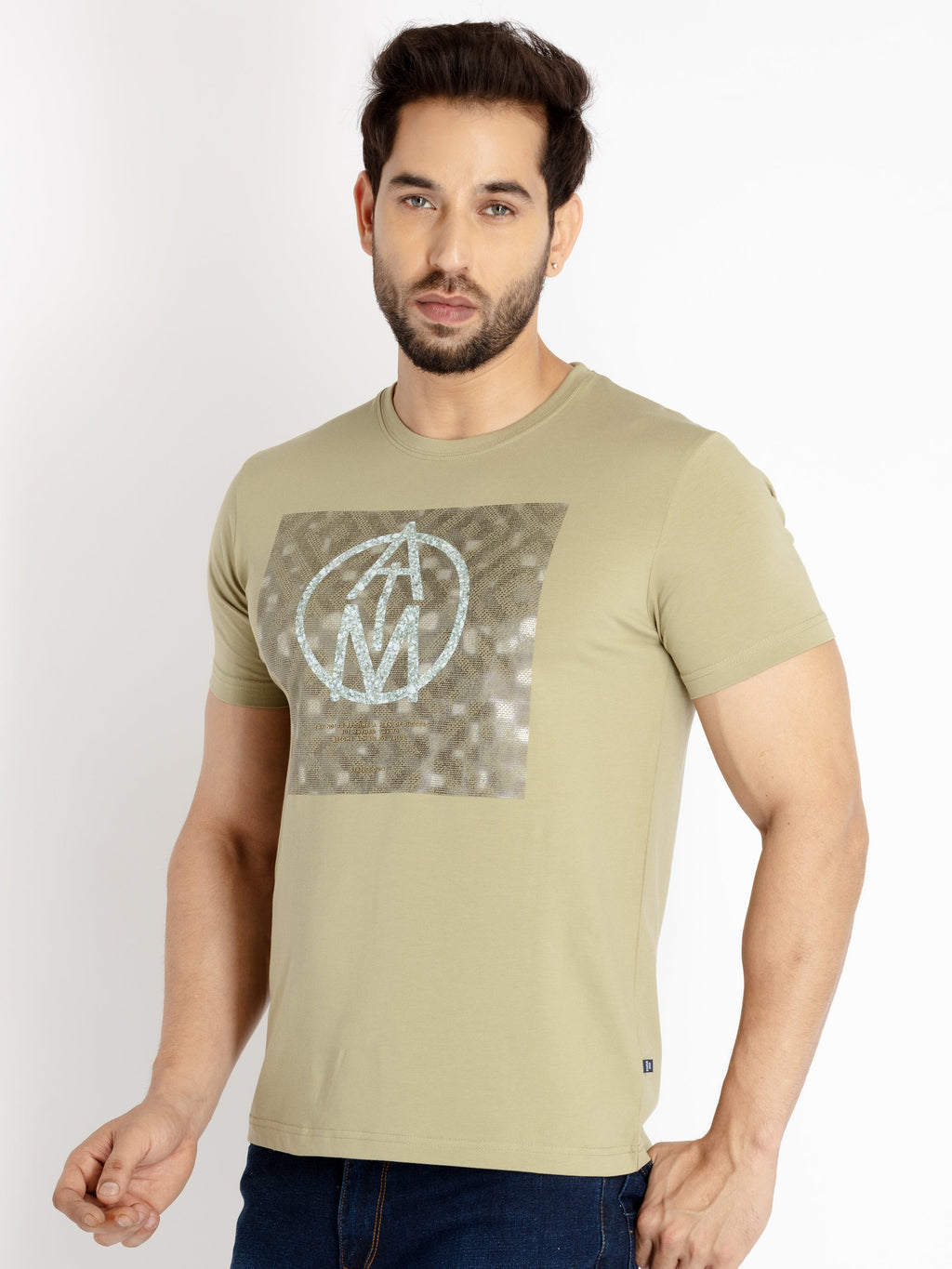 Mens Printed Round Neck T-shirt