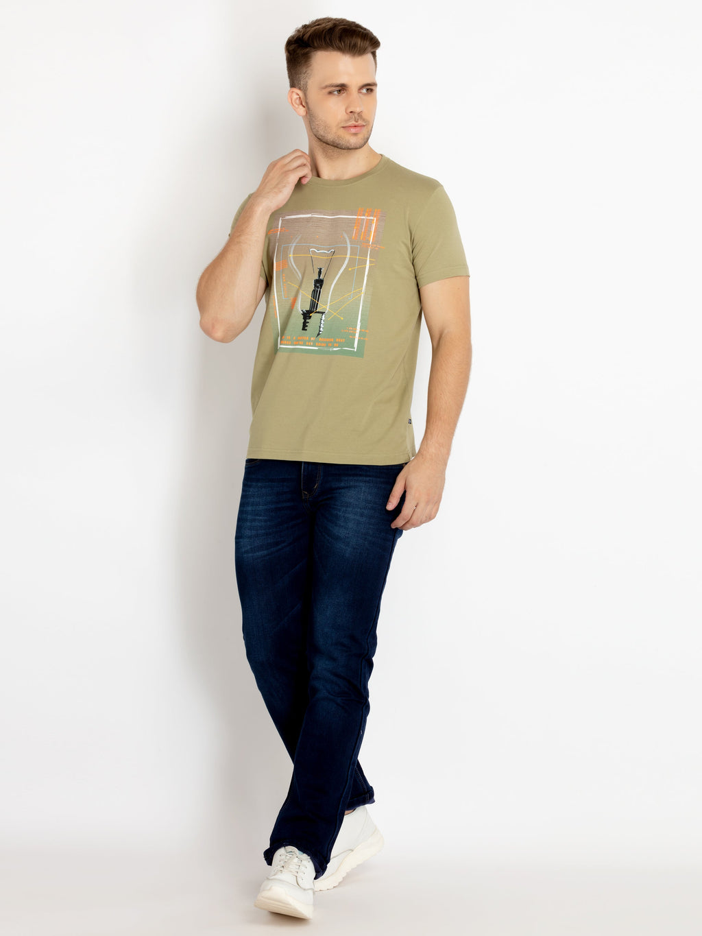 Mens Printed Round Neck T-shirts