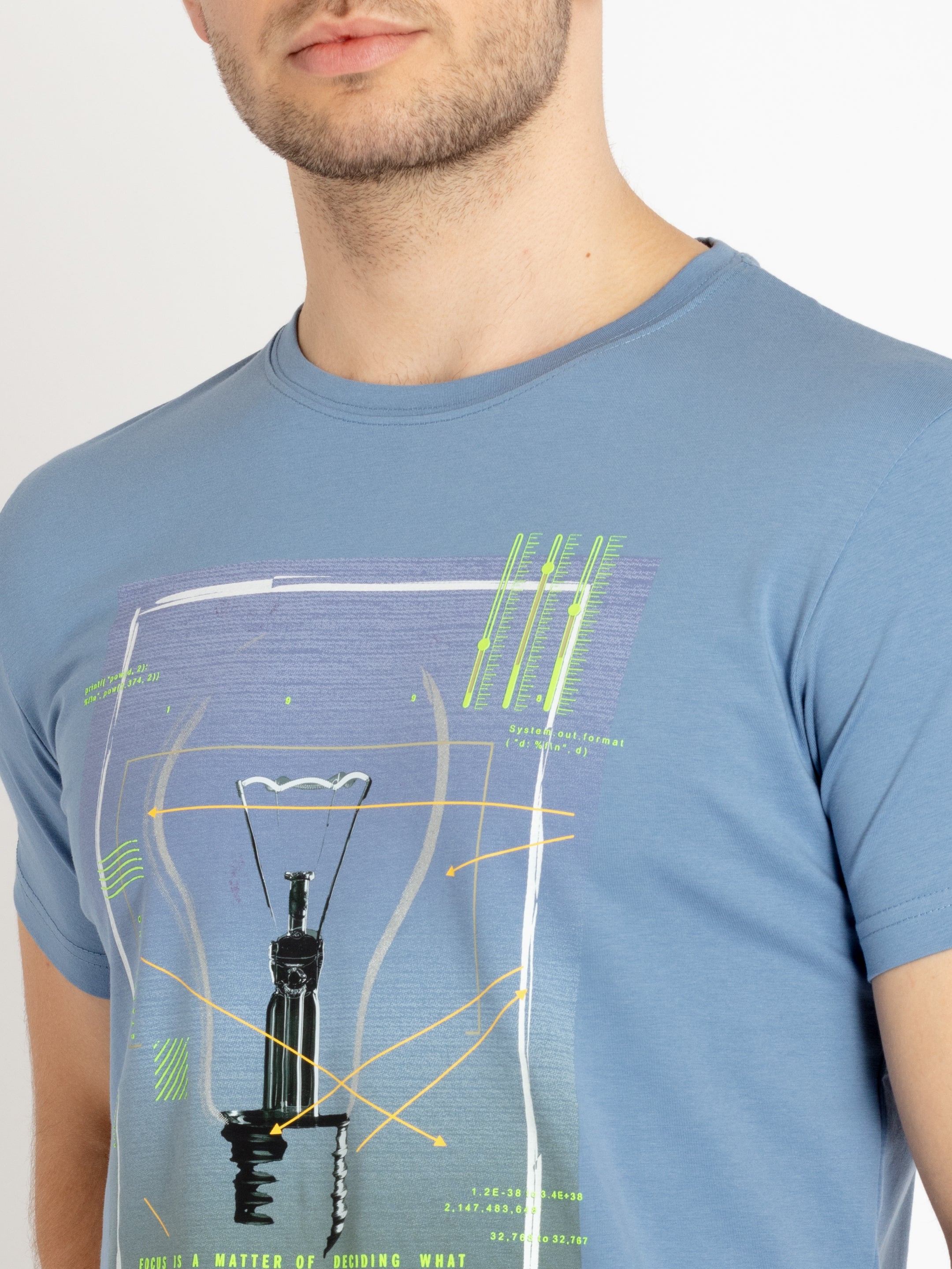 Mens Printed Round Neck T-shirts