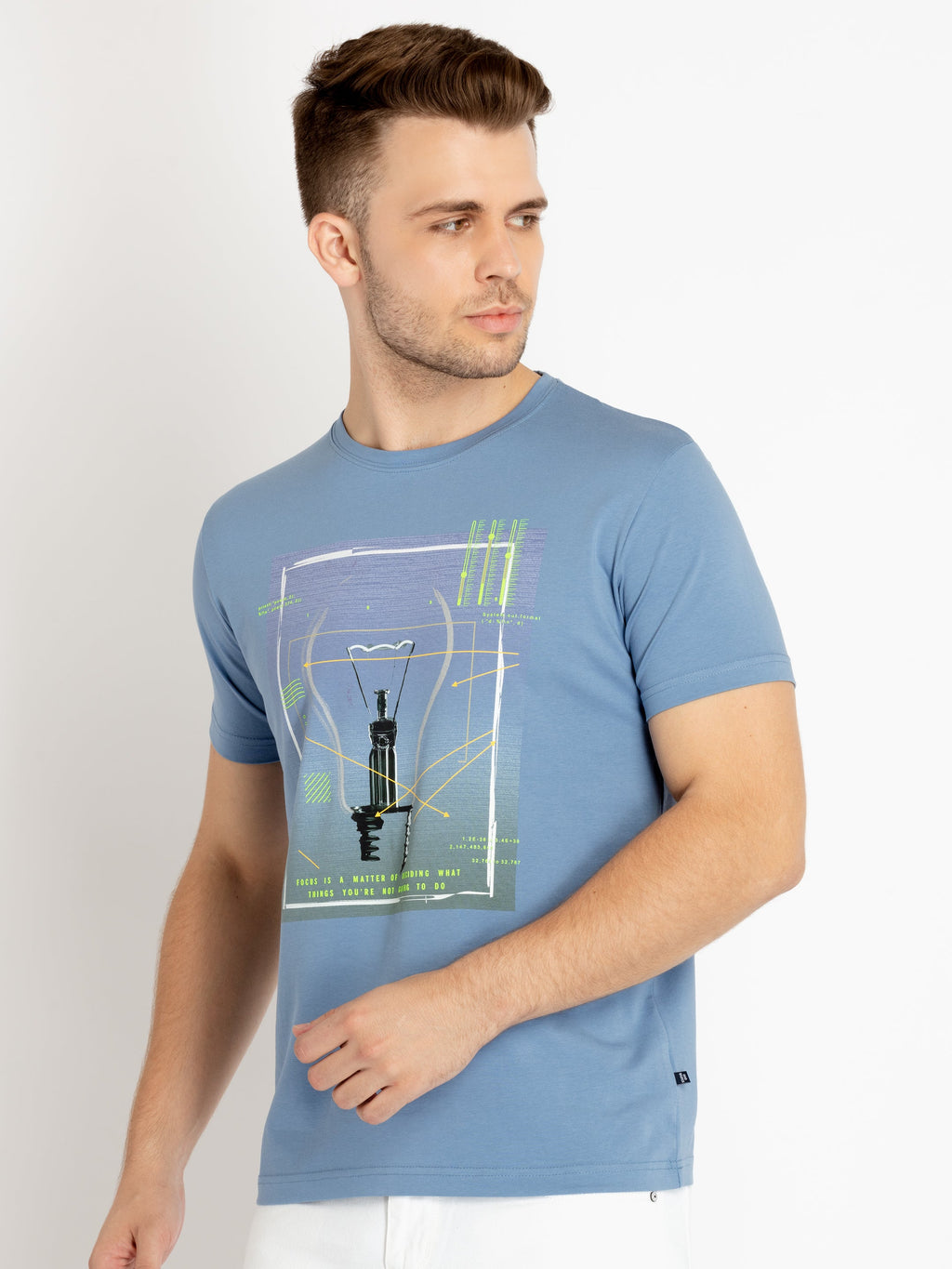 Mens Printed Round Neck T-shirts