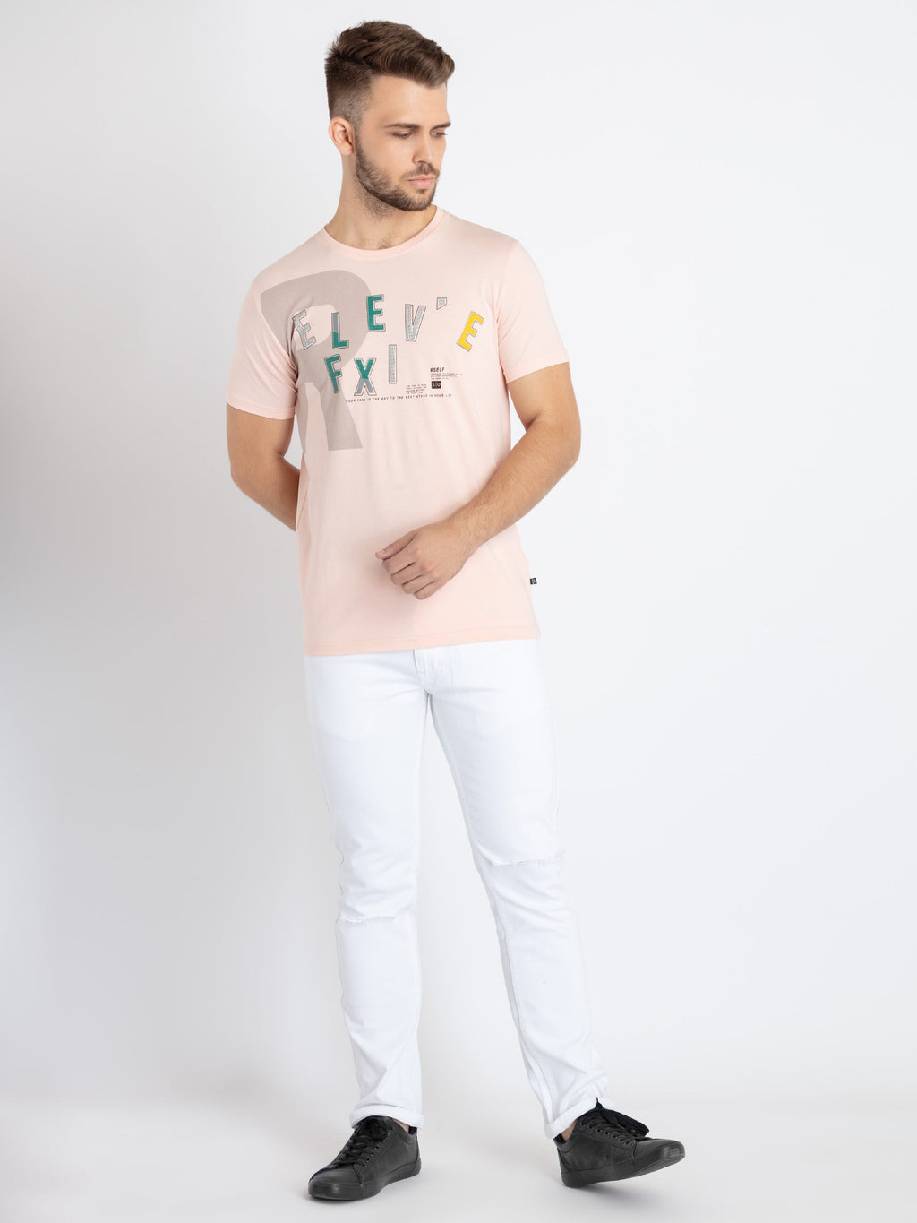 Mens Printed Round Neck T-Shirt