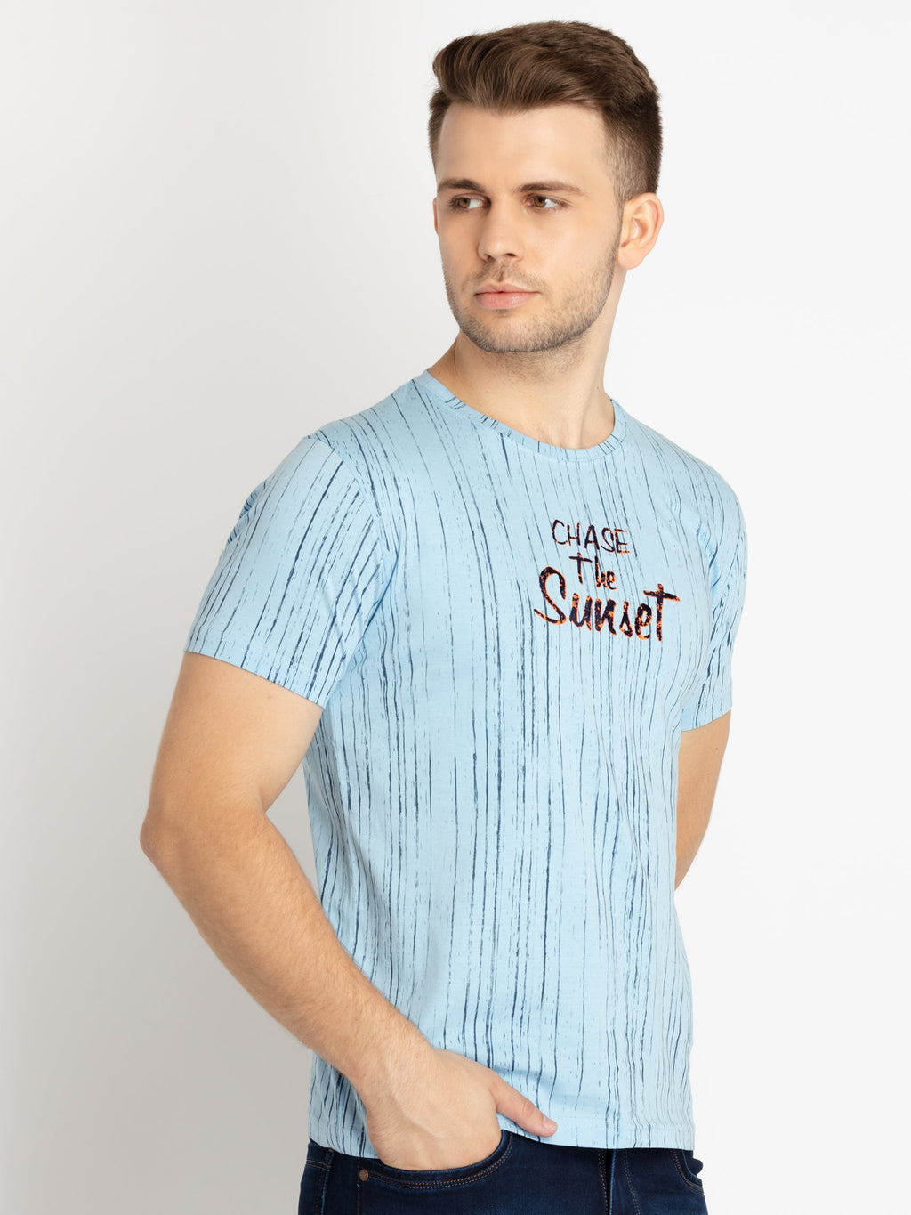Mens Printed Round Neck T-shirts
