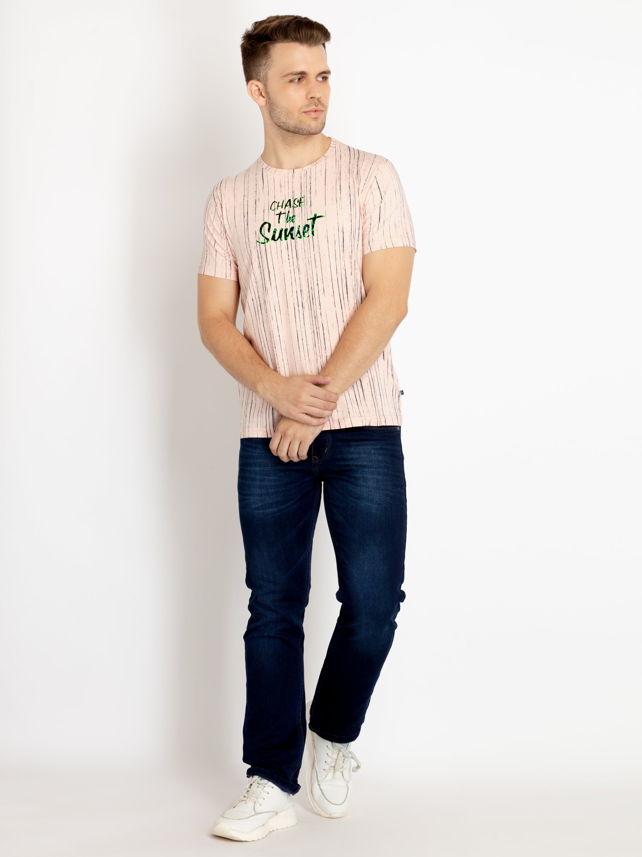 Mens Printed Round Neck T-shirts