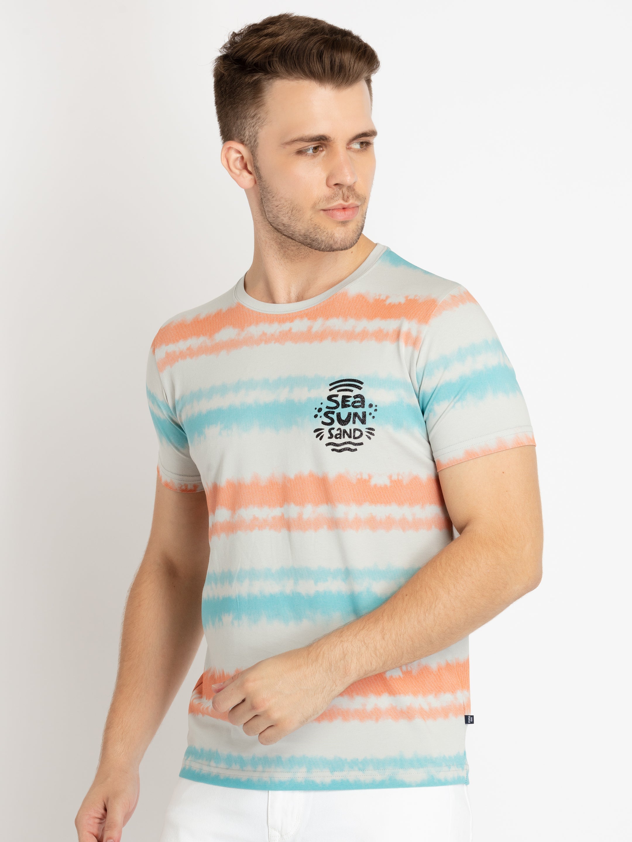 Mens Printed Round Neck T-shirts