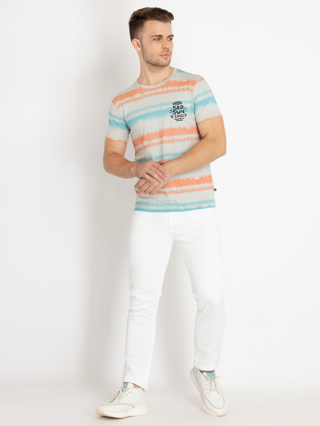 Mens Printed Round Neck T-shirts