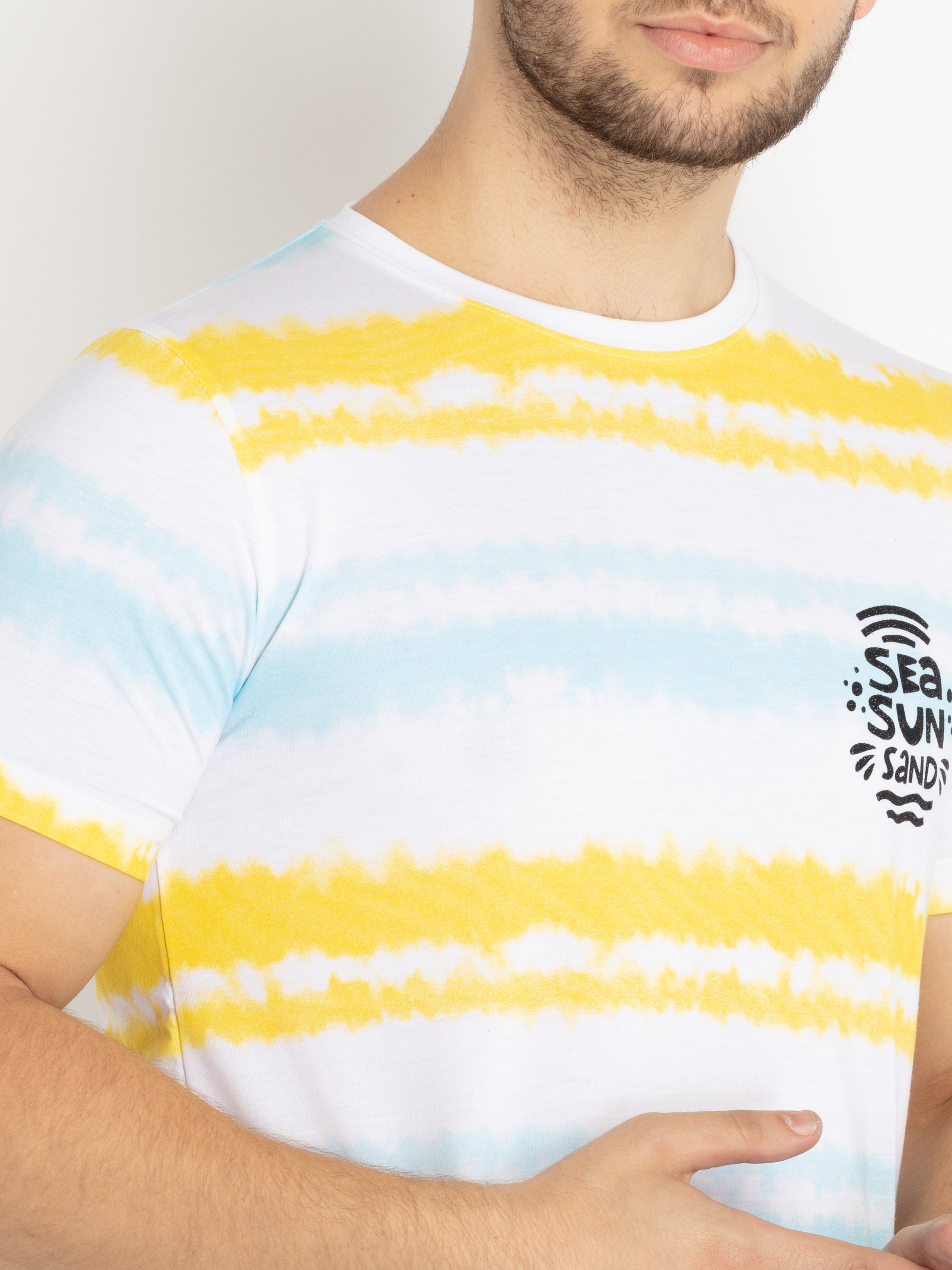 Mens Printed Round Neck T-shirt
