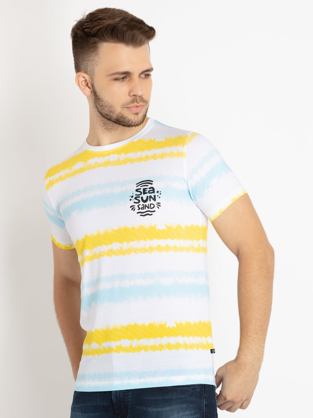 Mens Printed Round Neck T-shirt