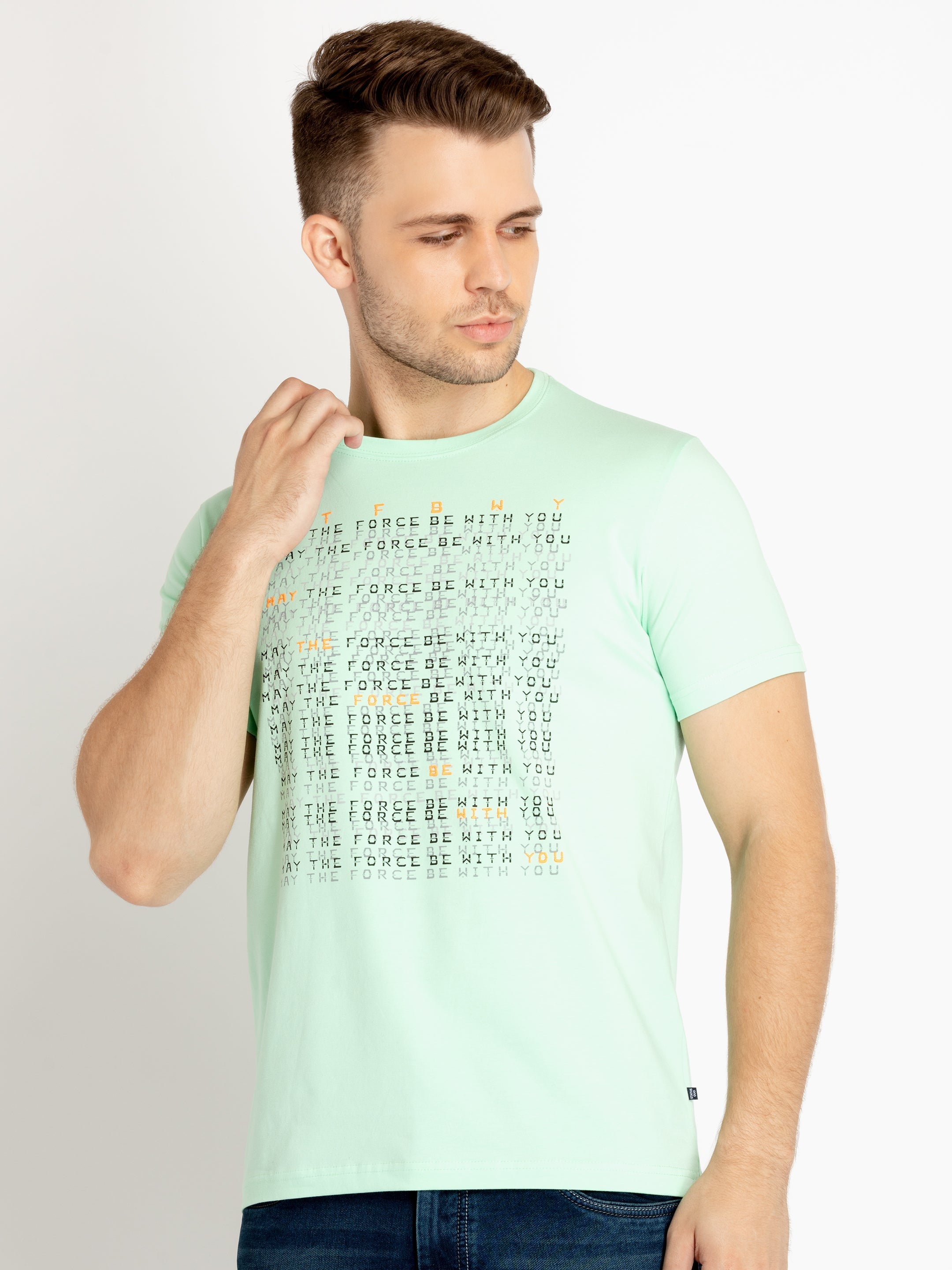 Mens Printed Round Neck T-shirts
