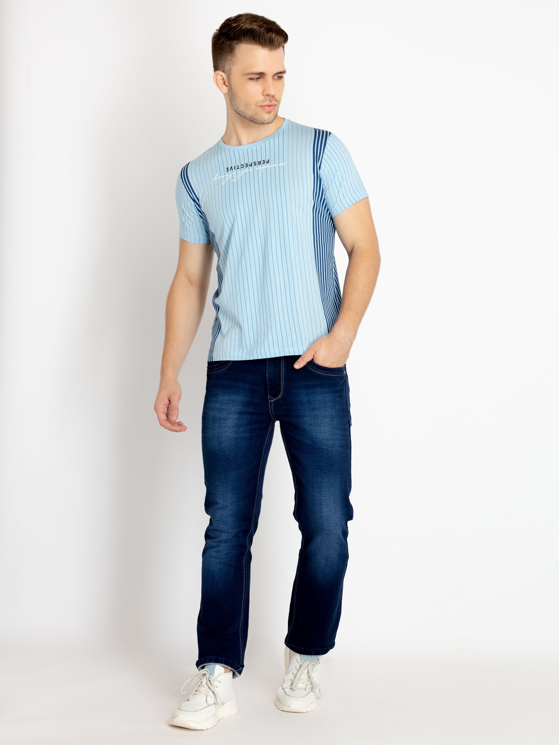 Mens Printed Round Neck T-shirts