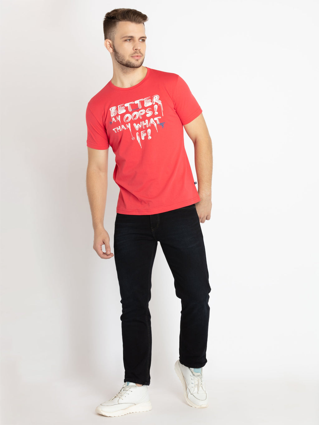 Mens Printed Round Neck T-shirt