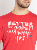 Mens Printed Round Neck T-shirt